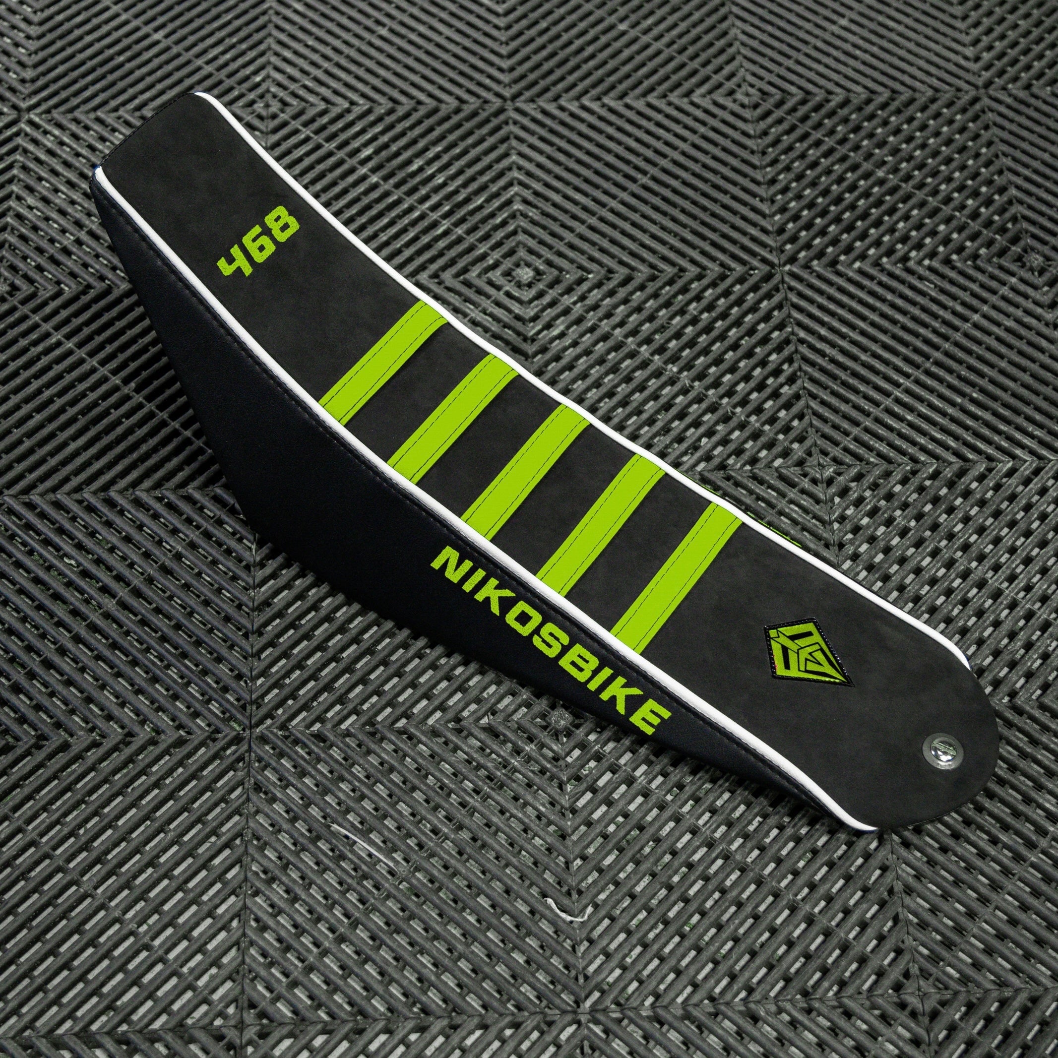 Housse de selle verte moto
