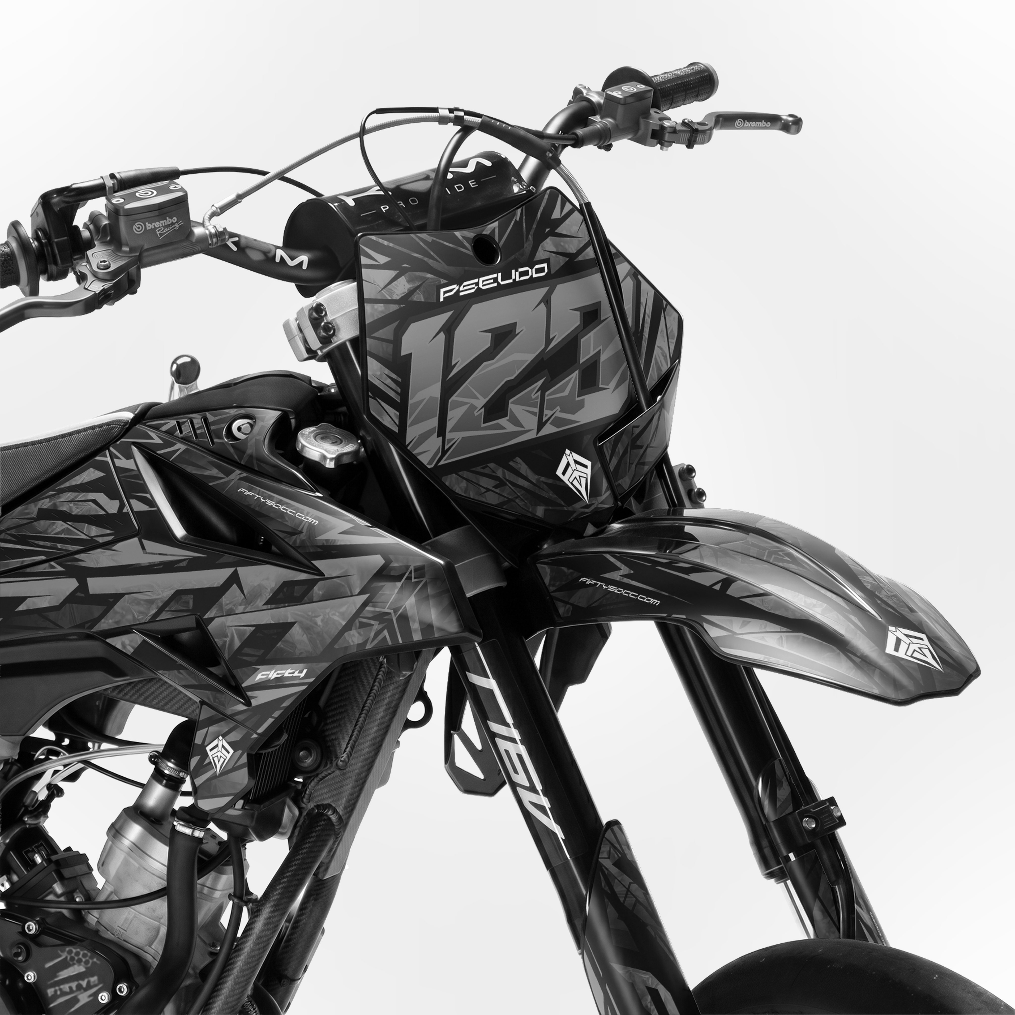 Kit déco FIFTY Diamond Gris 50cc - face
