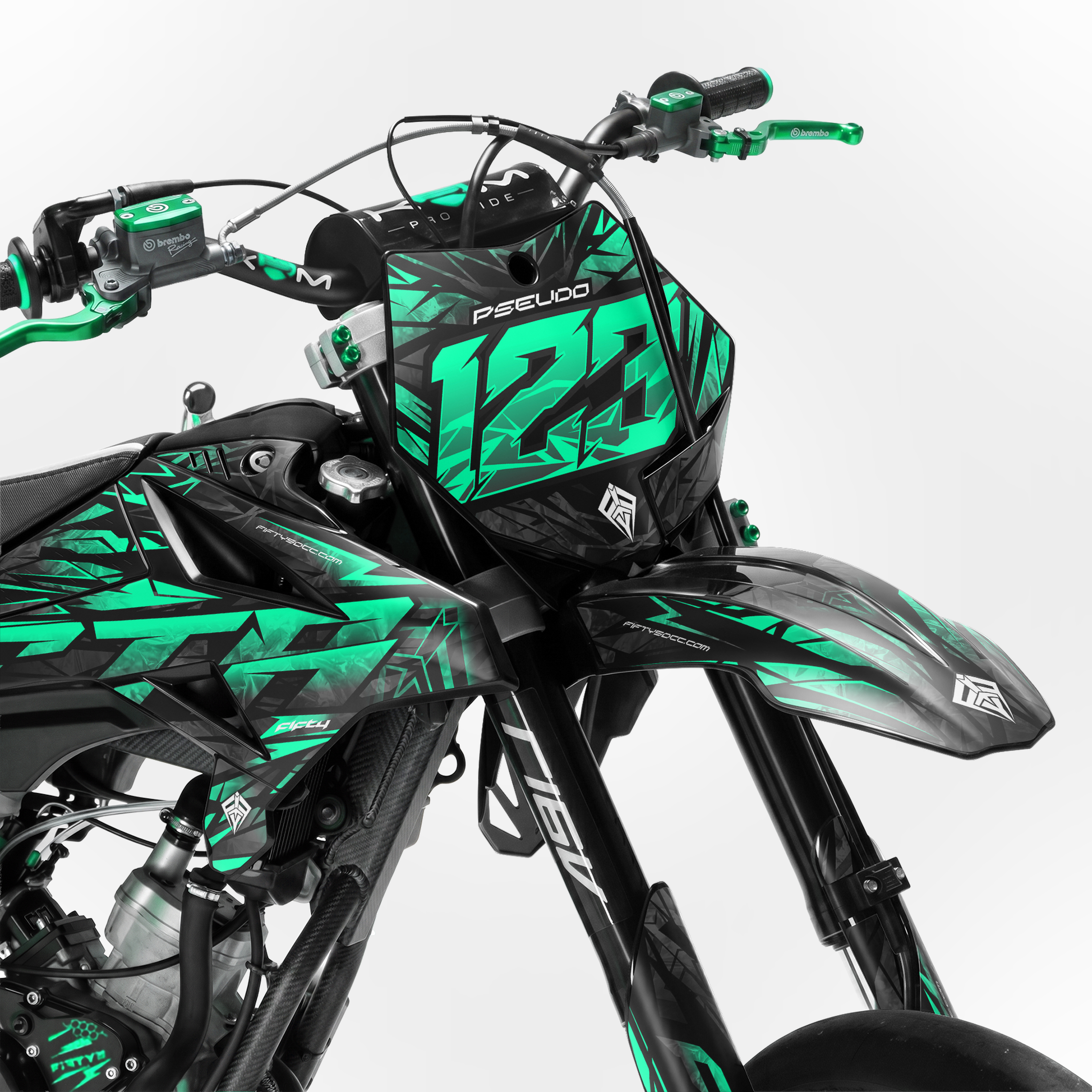 Kit déco FIFTY Diamond Turquoise 50cc - face