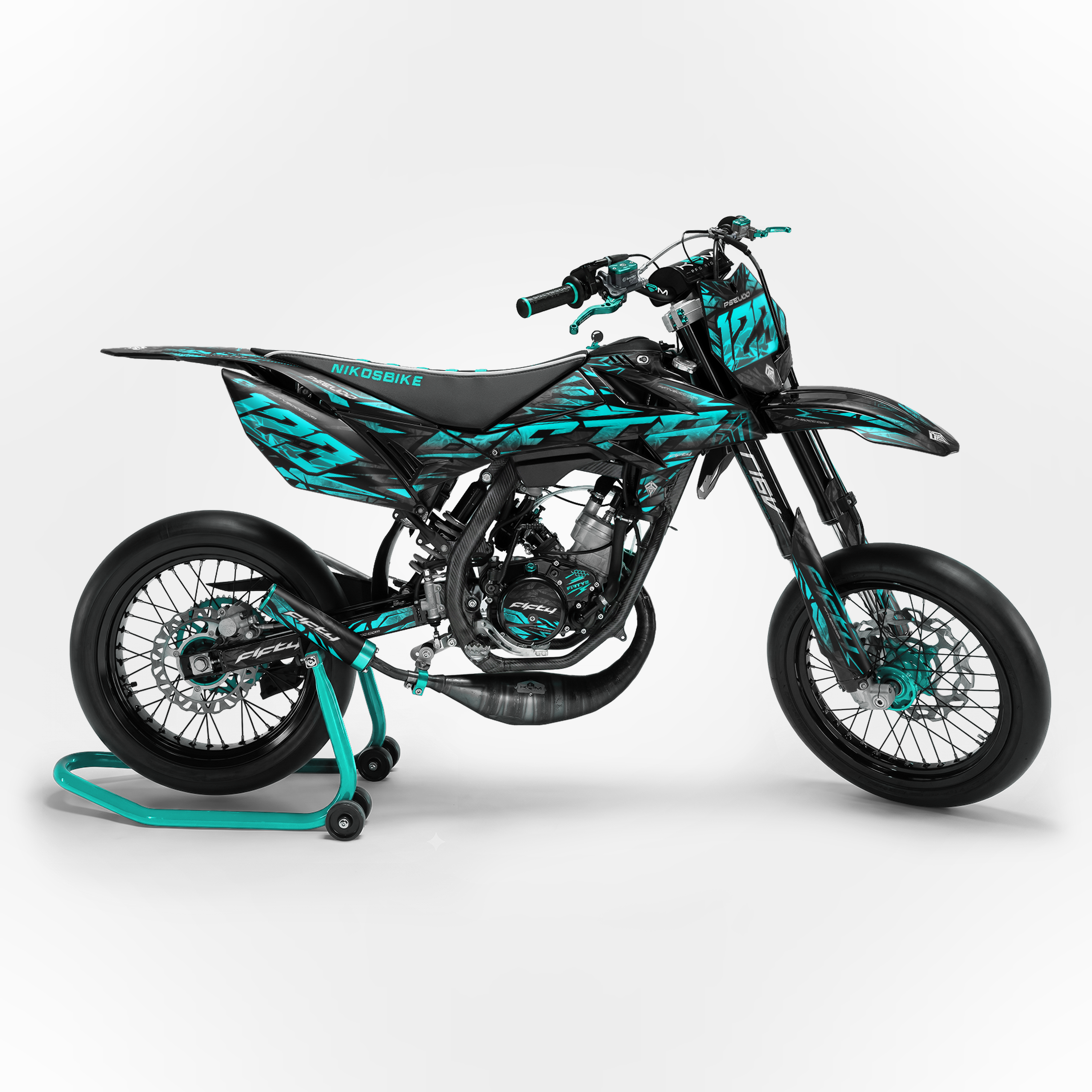 Kit déco FIFTY Diamond Bleu 50cc - profil