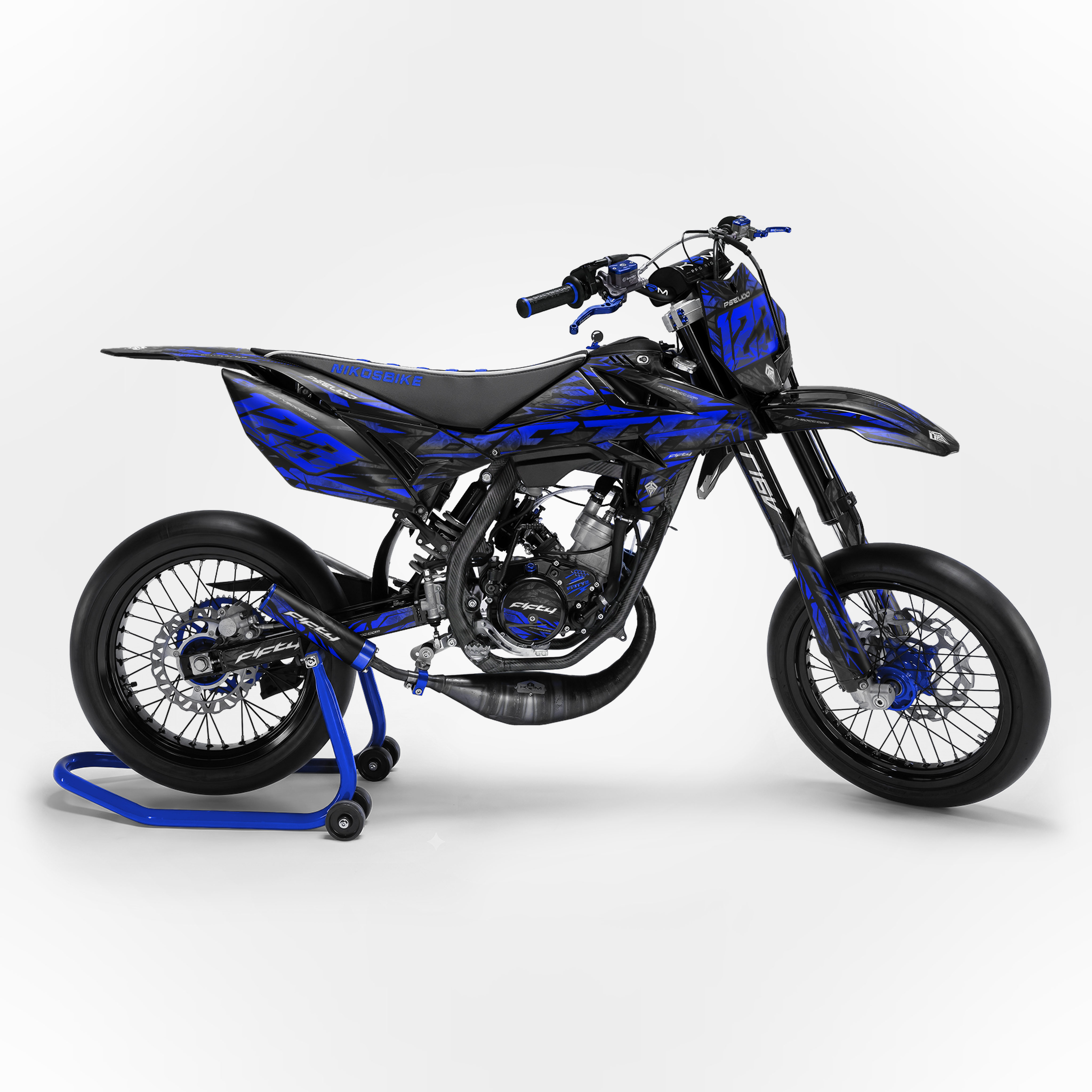 Kit déco FIFTY Diamond Bleu foncé 50cc - profil