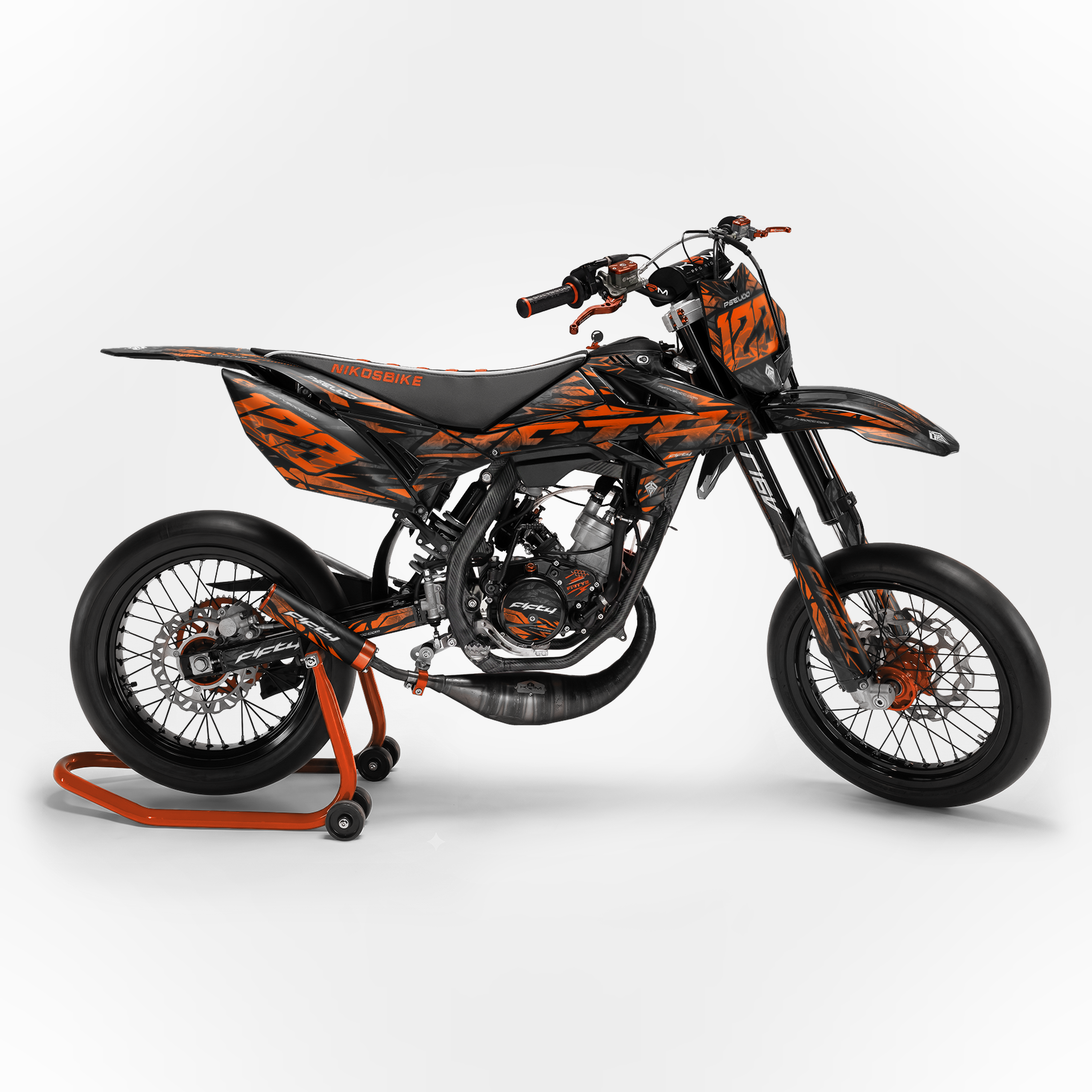 Kit déco FIFTY Diamond Orange 50cc - profil