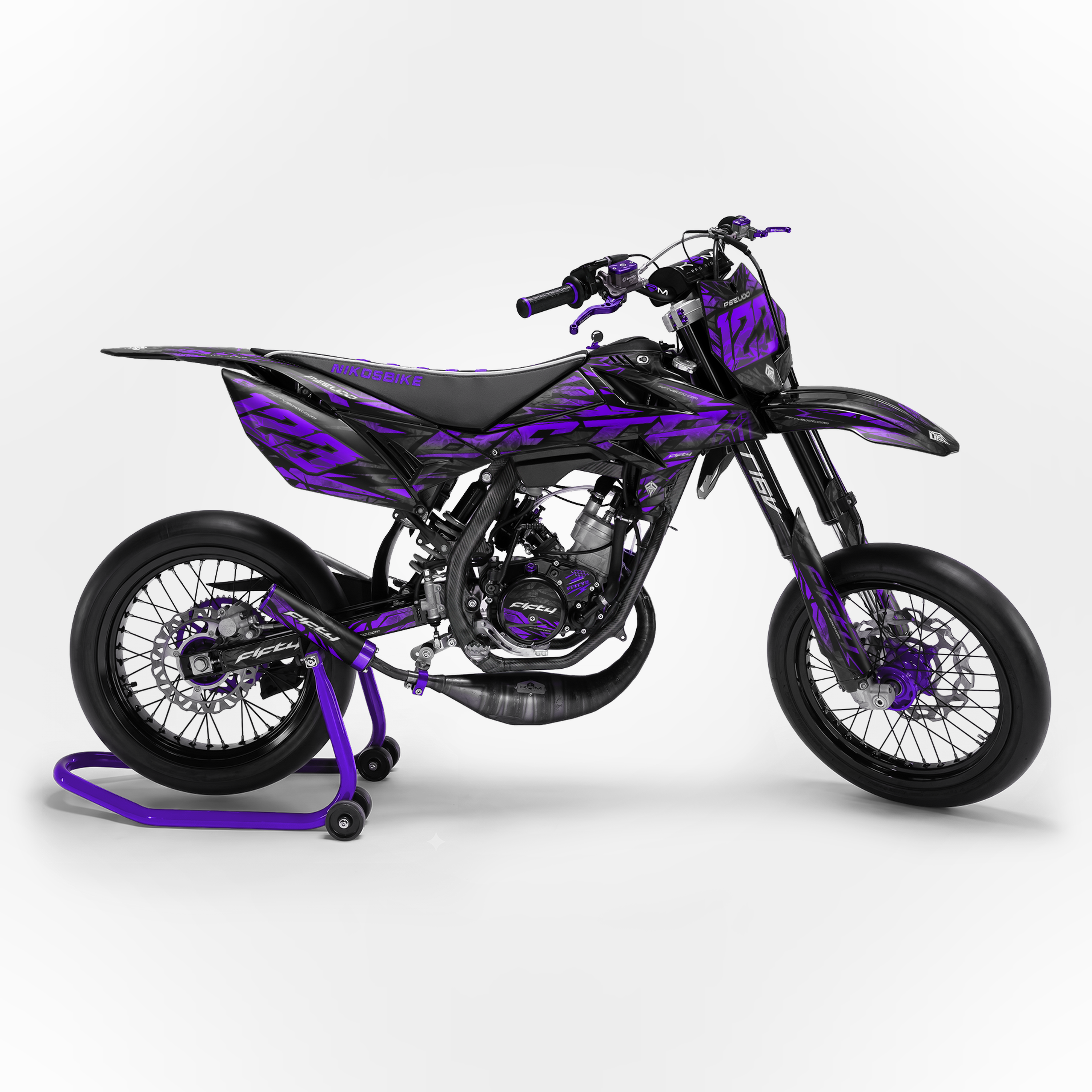 Kit déco FIFTY Diamond Violet 50cc - profil