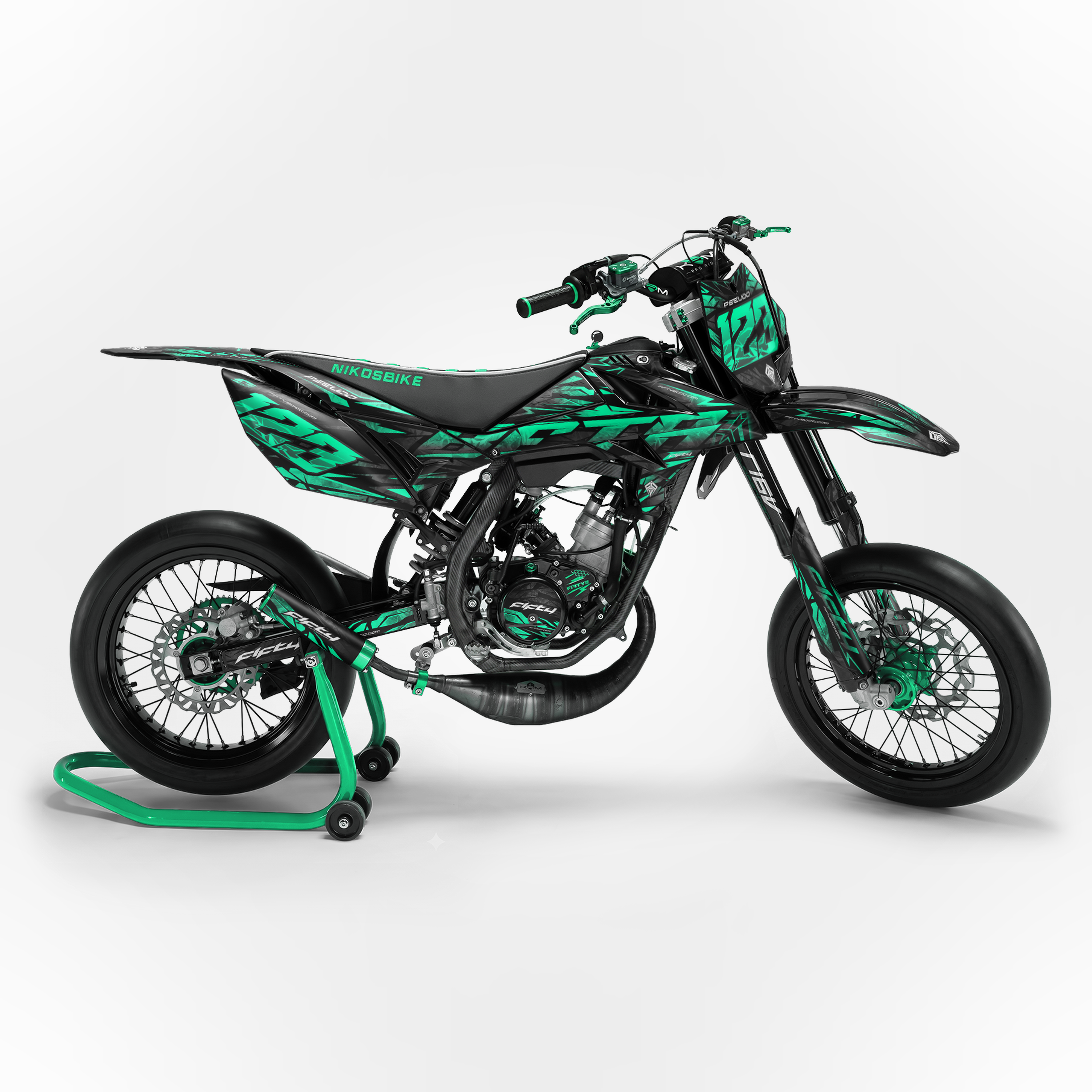Kit déco FIFTY Diamond Turquoise 50cc - profil