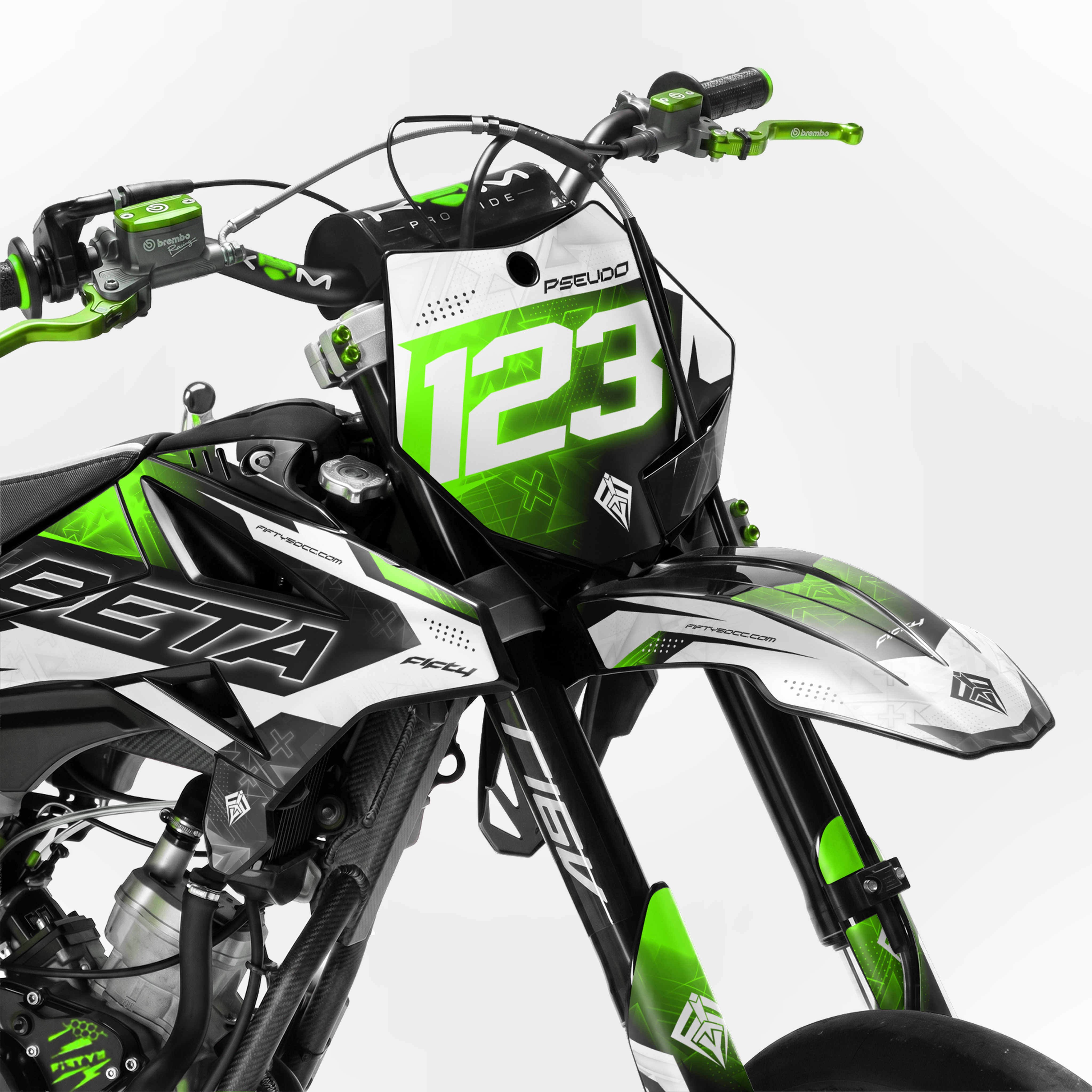 Kit déco FIFTY Hyperpro Vert 50cc - face