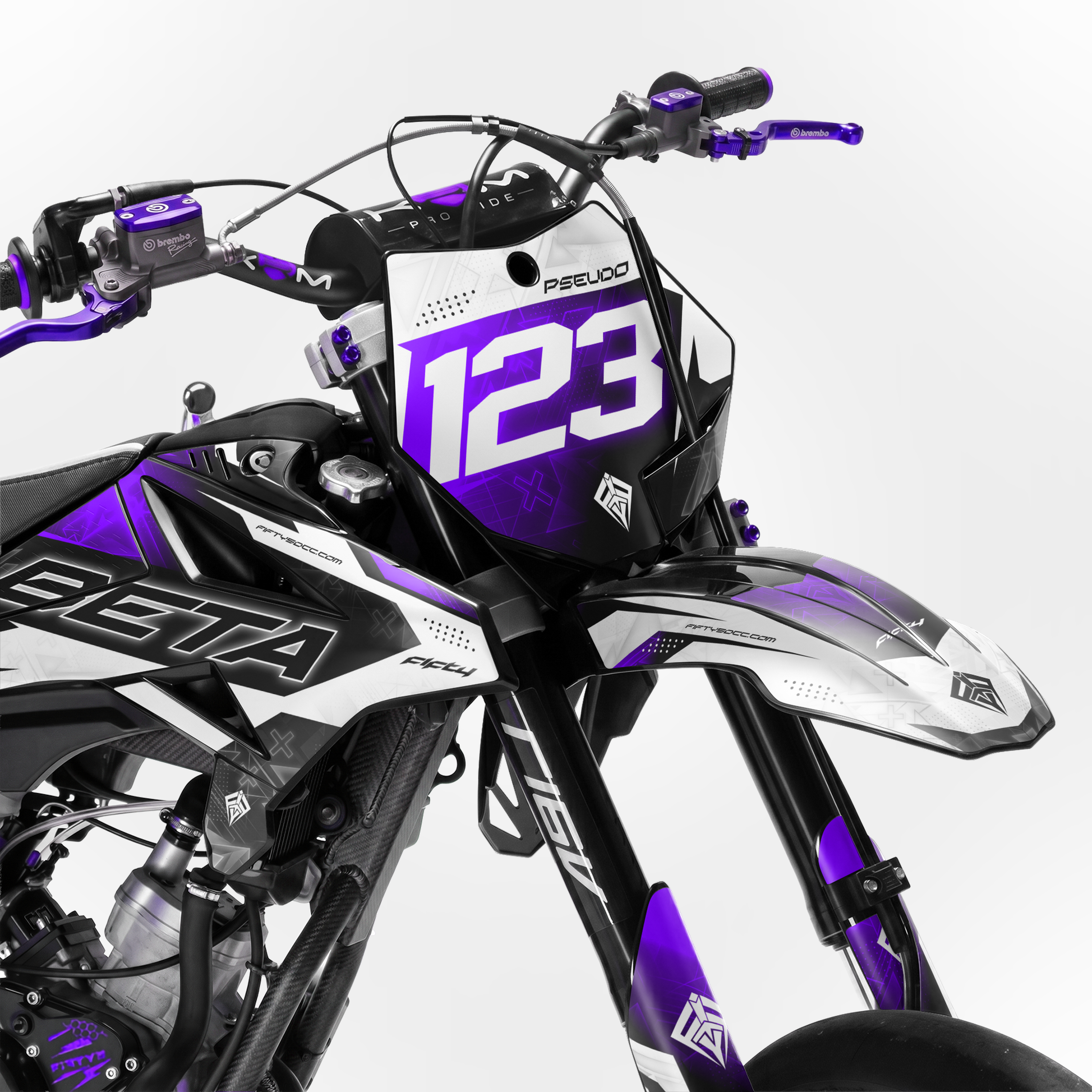 Kit déco FIFTY Hyperpro Violet 50cc - face