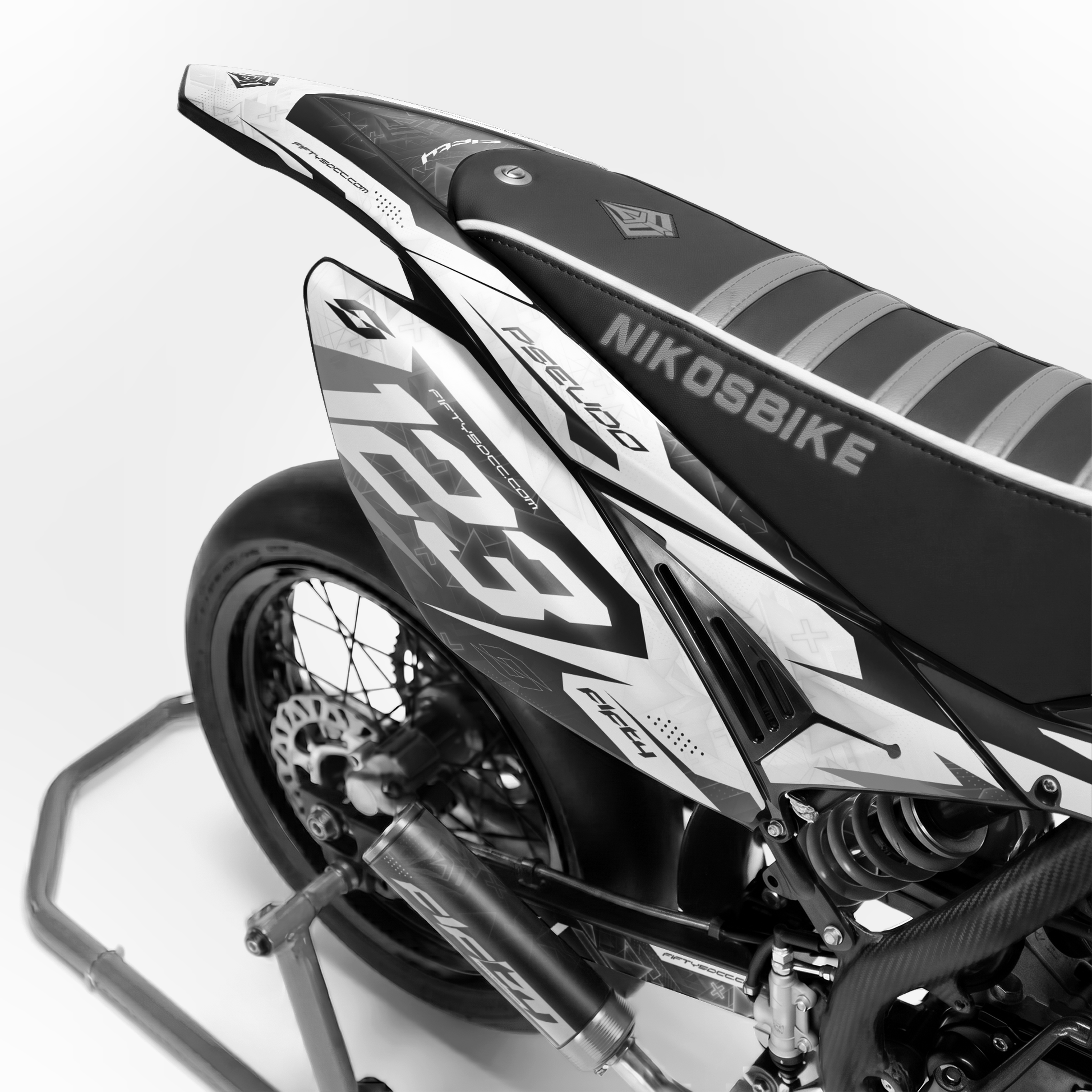 Kit déco FIFTY Hyperpro Gris 50cc - arrière