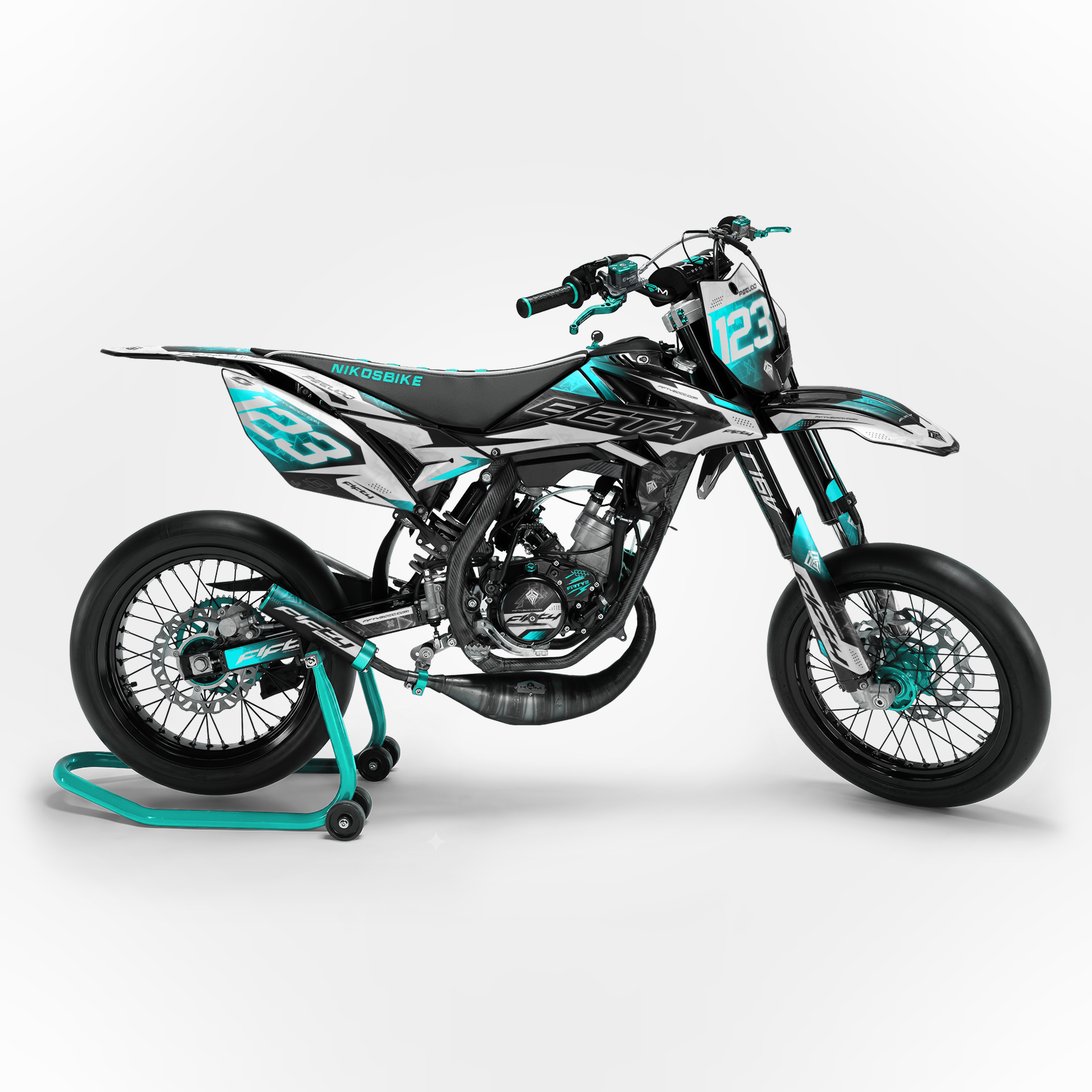 Kit déco FIFTY Hyperpro Bleu 50cc - profil