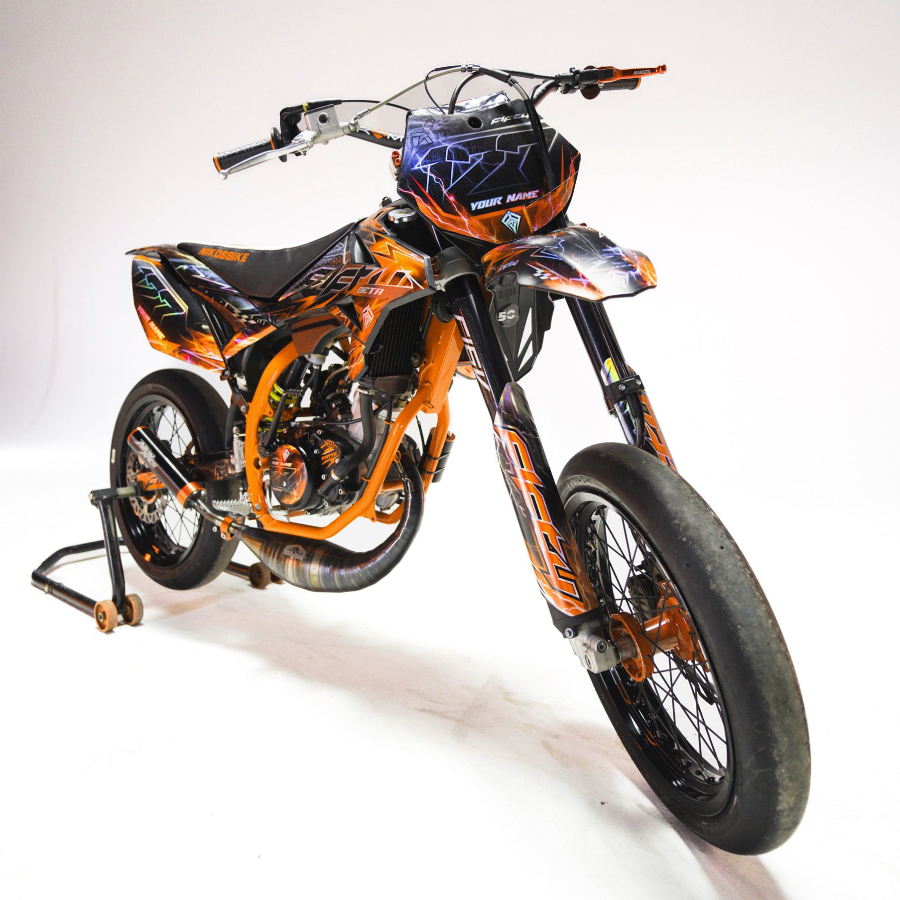 KIT DECO FIFTY RACING ORANGE PERSONNALISABLE