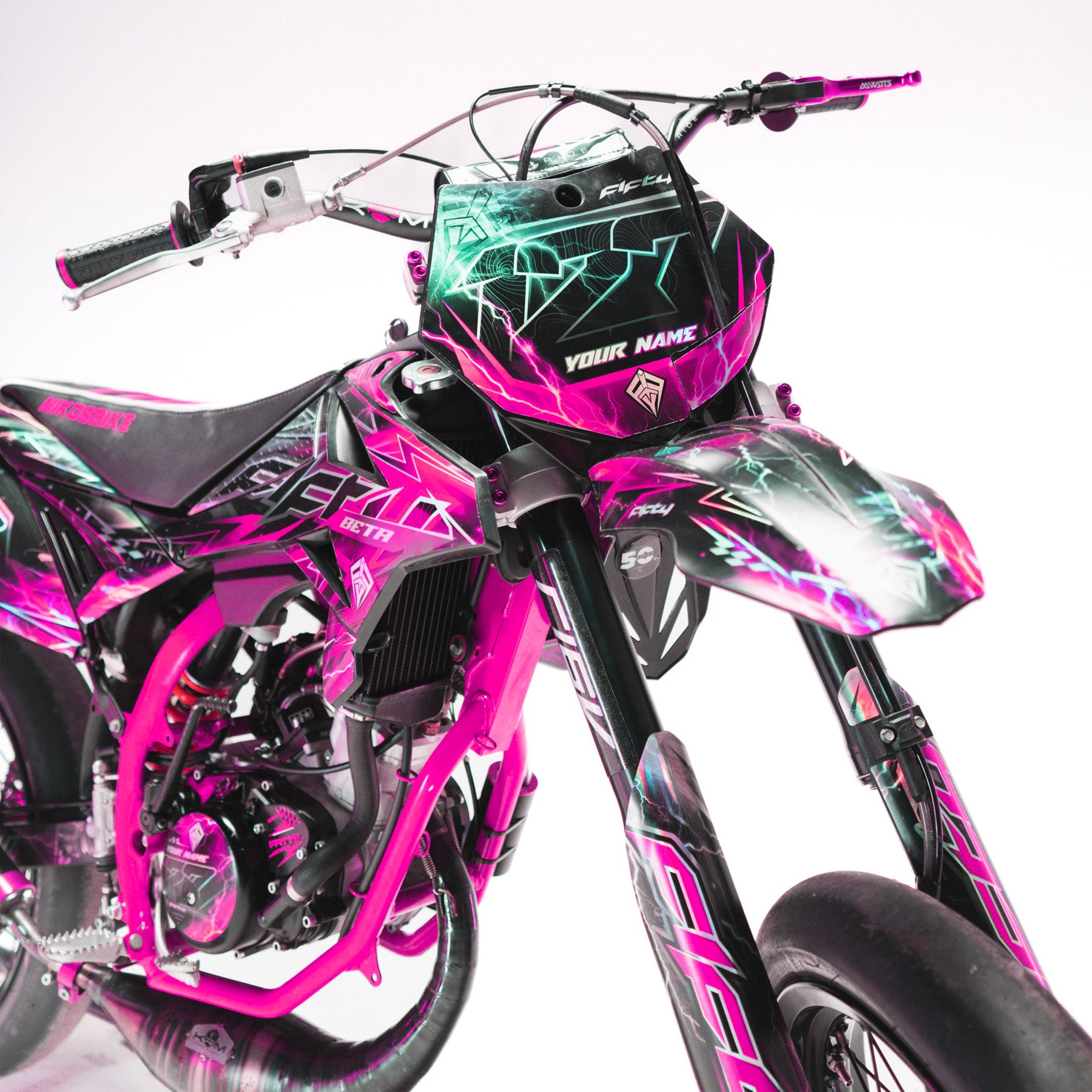 KIT DECO FIFTY RACING ROSE PERSONNALISABLE