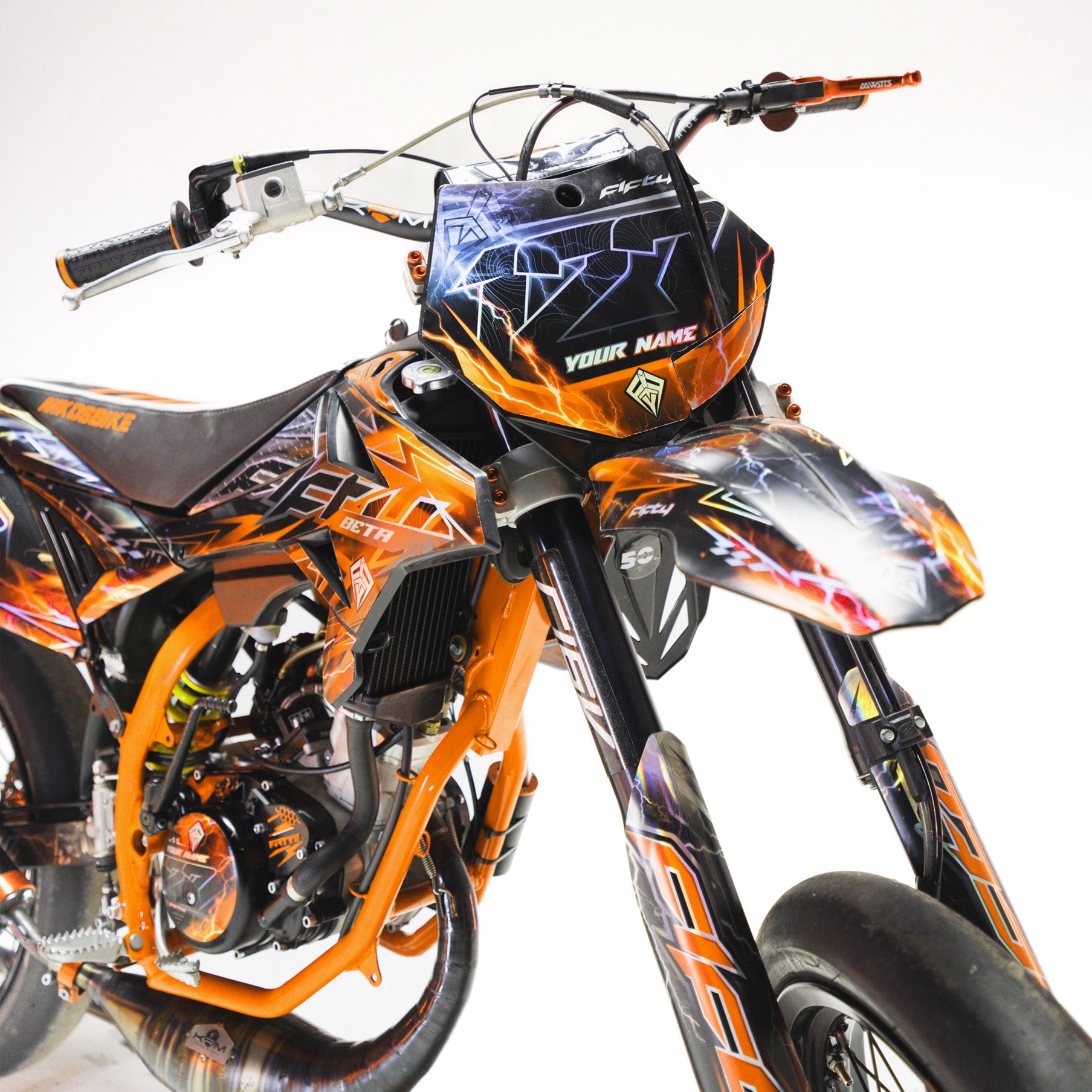KIT DECO FIFTY RACING ORANGE PERSONNALISABLE