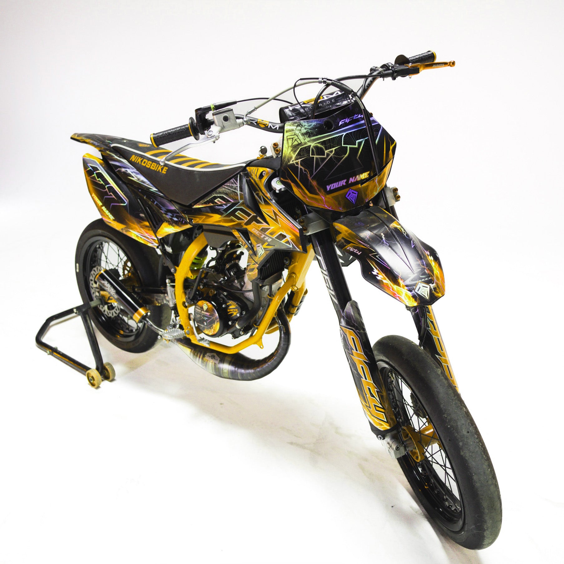 KIT DECO FIFTY RACING JAUNE PERSONNALISABLE
