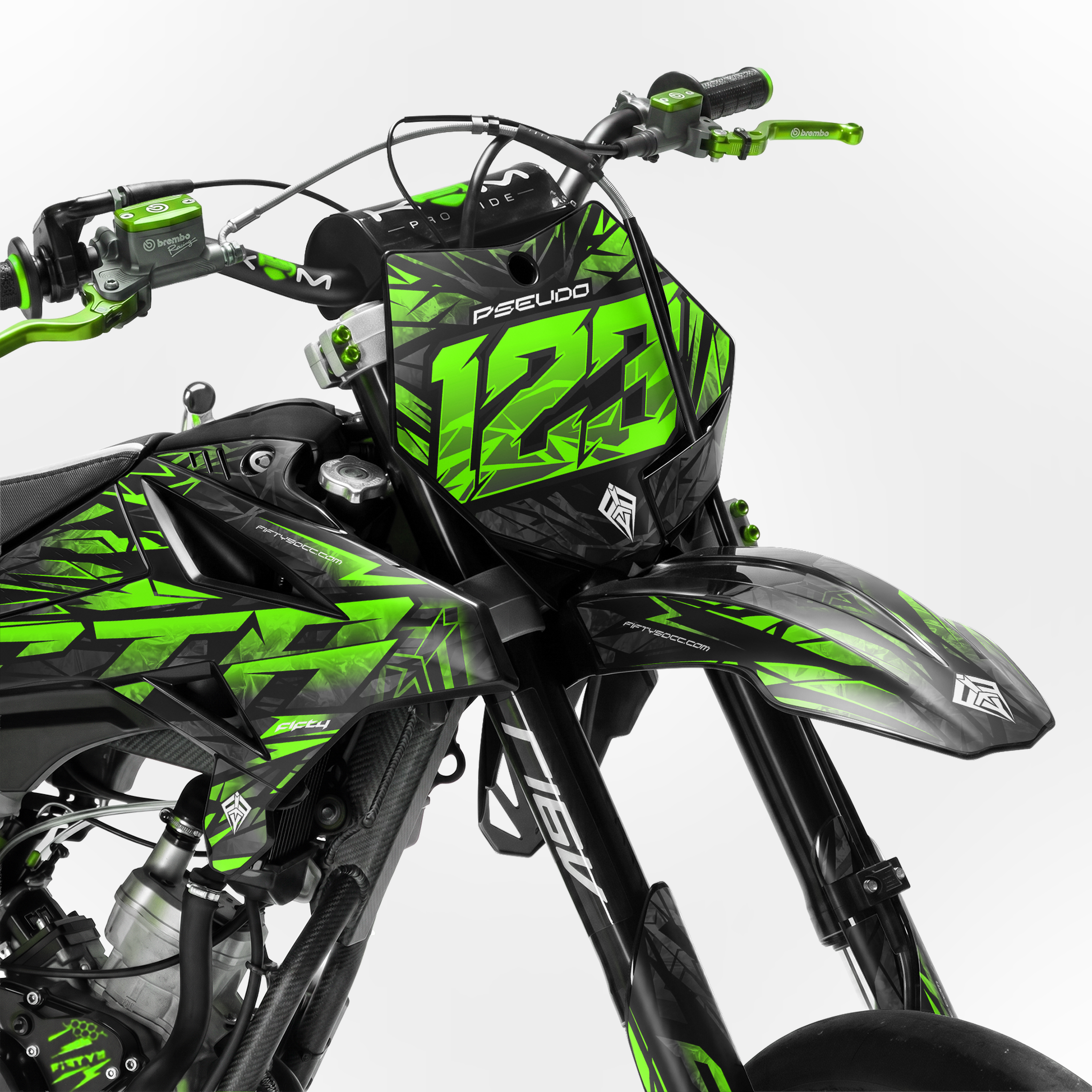 Kit déco FIFTY Diamond Vert 50cc - face