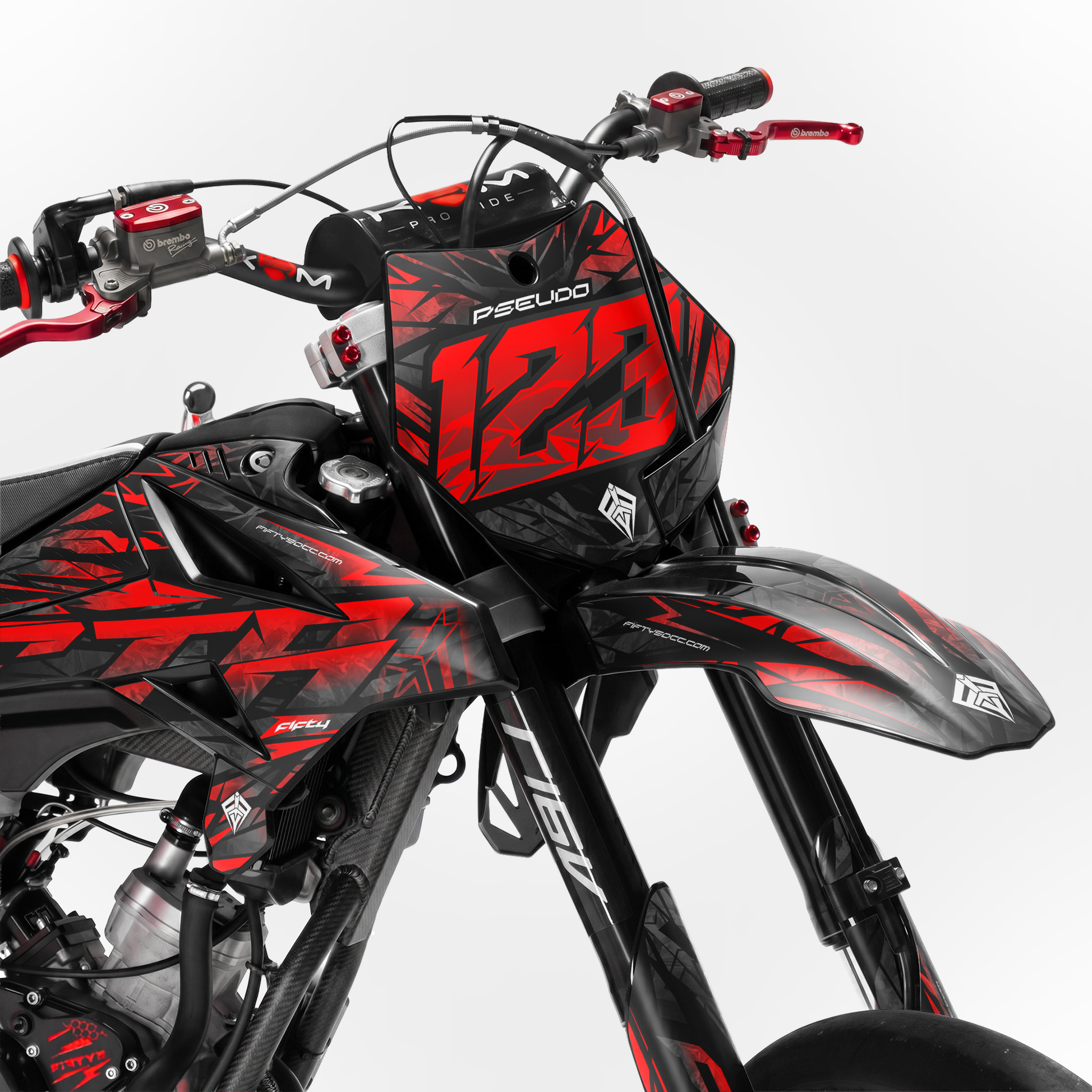 Kit déco FIFTY Diamond Rouge 50cc - face