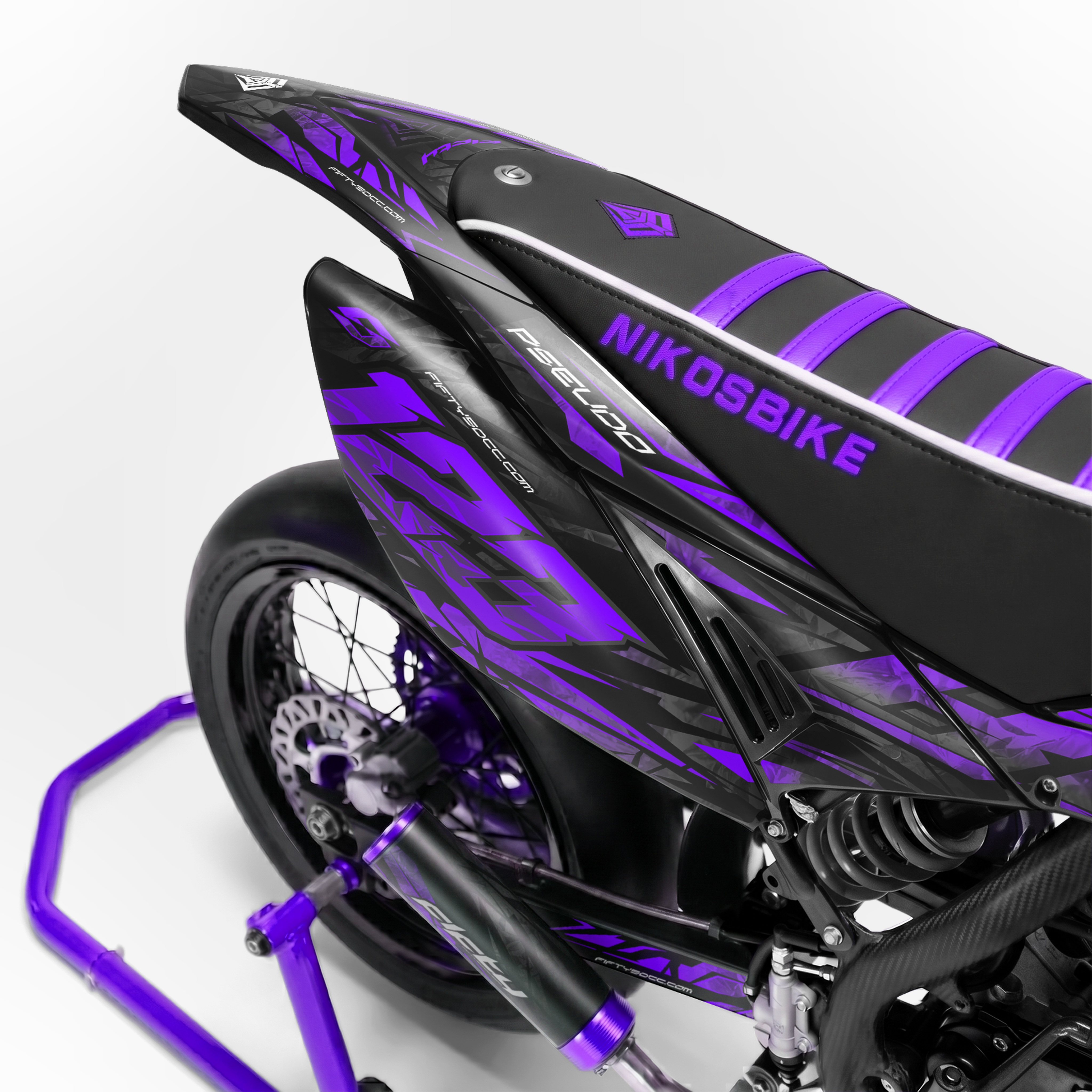Kit déco FIFTY Diamond Violet 50cc - arrière