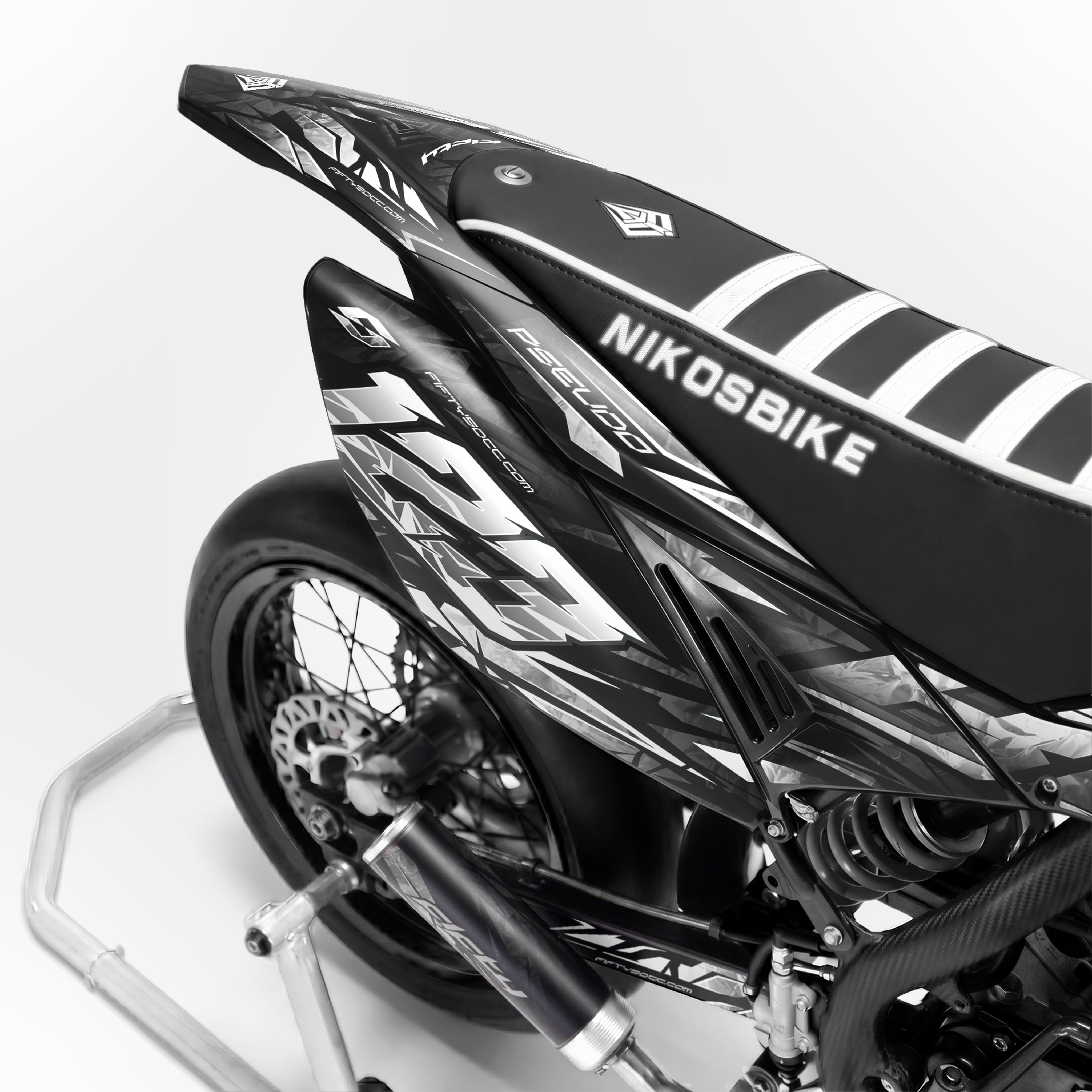 Kit déco FIFTY Diamond Blanc 50cc - arrière