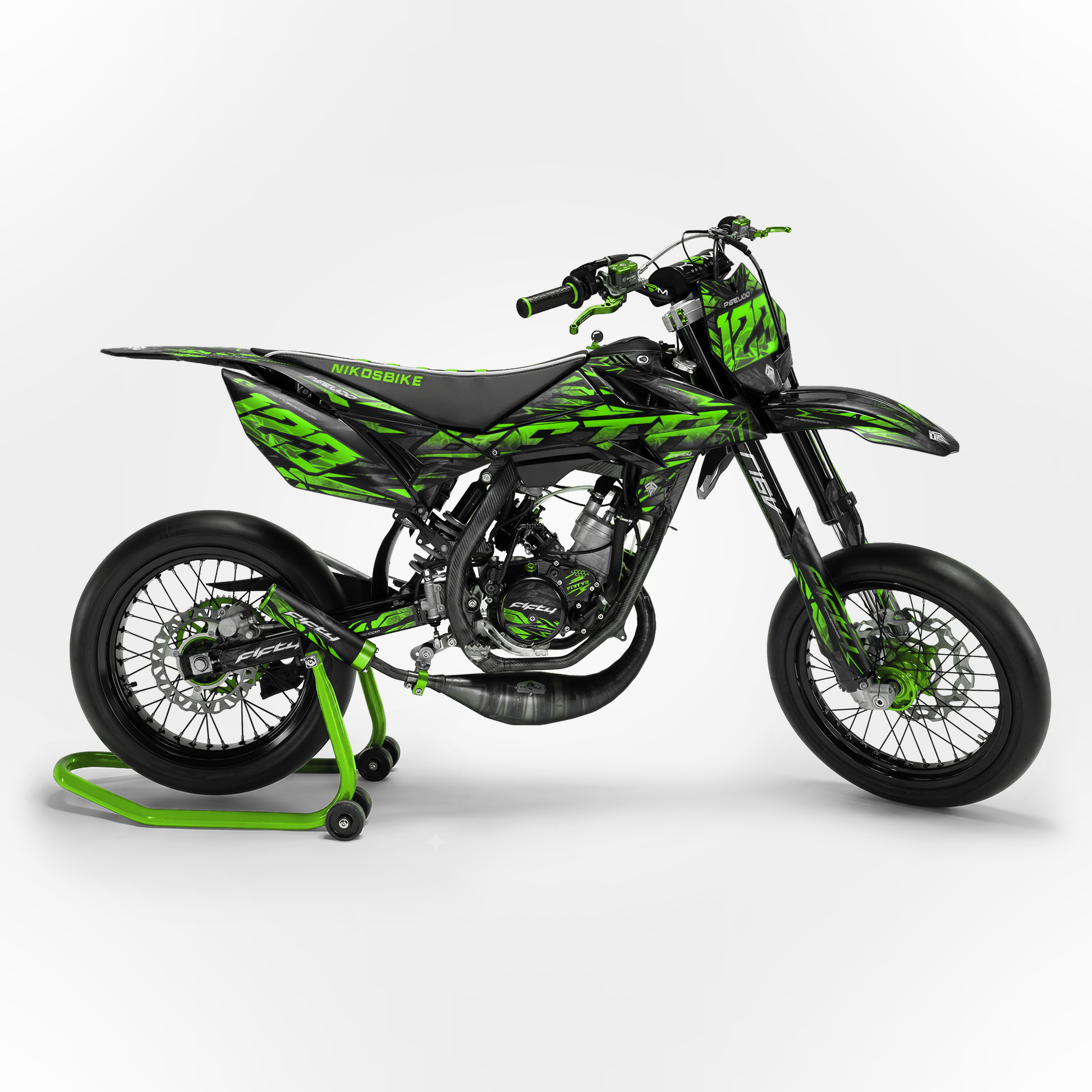 Kit déco FIFTY Diamond Vert 50cc - profil
