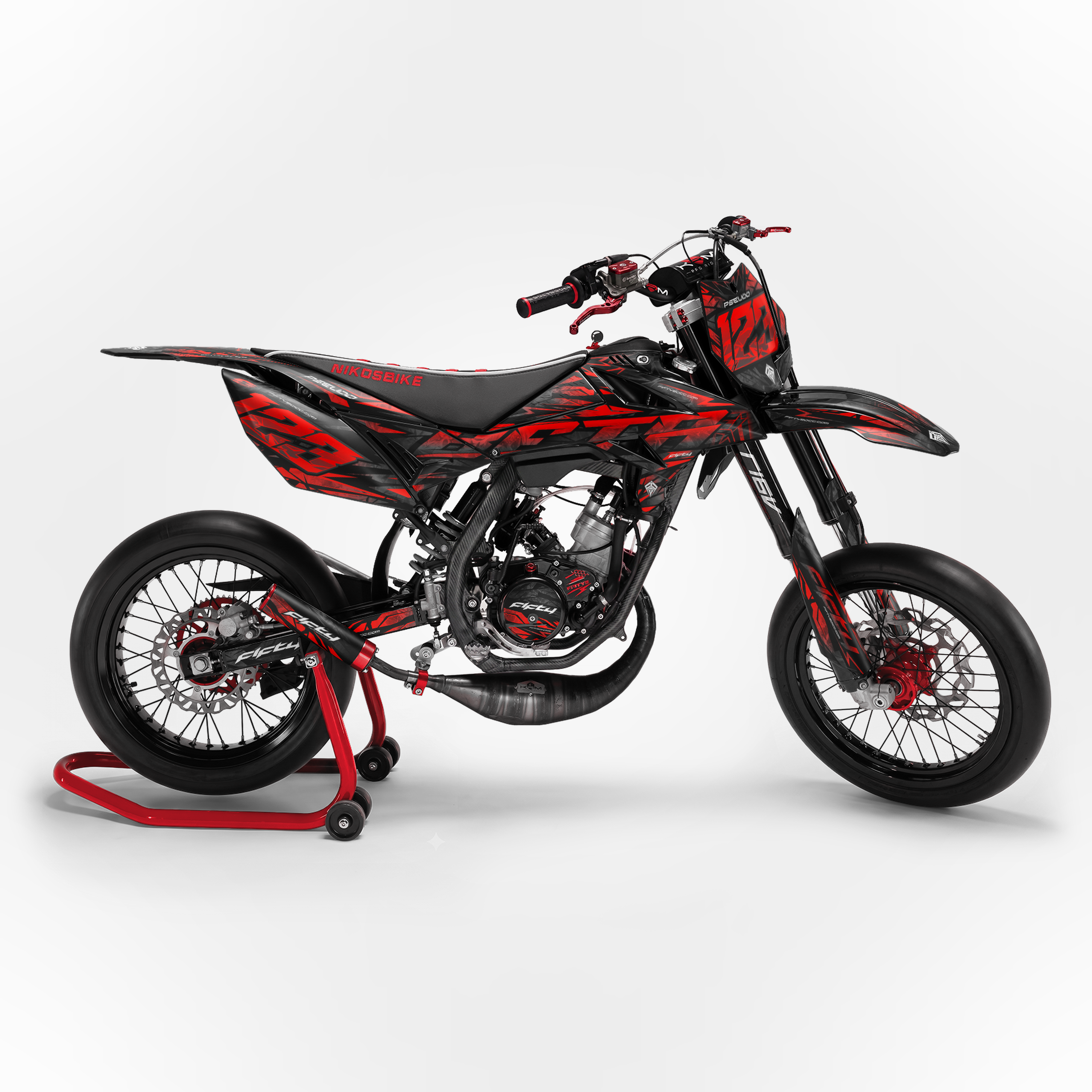 Kit déco FIFTY Diamond Rouge 50cc - profil