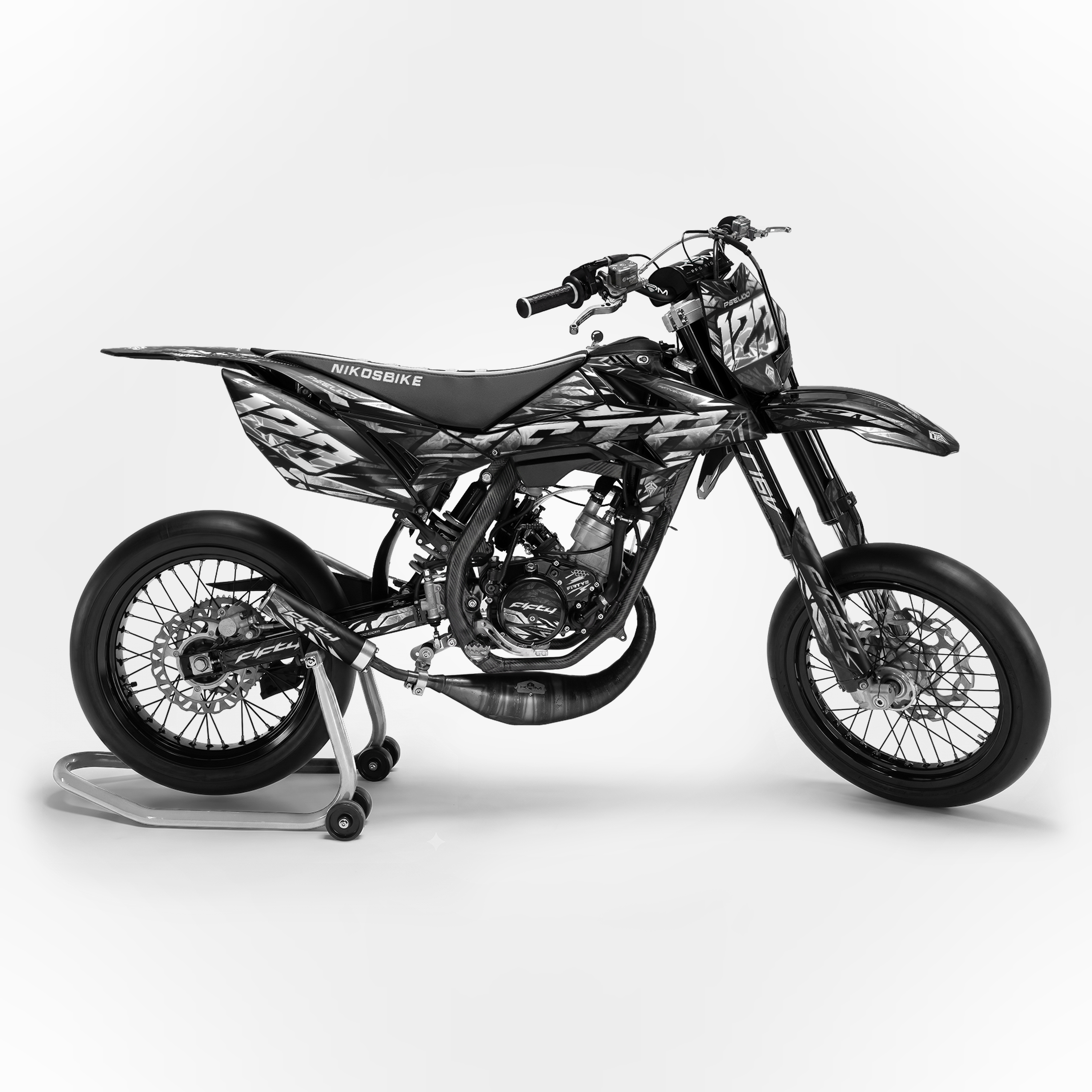 Kit déco FIFTY Diamond Blanc 50cc - profil