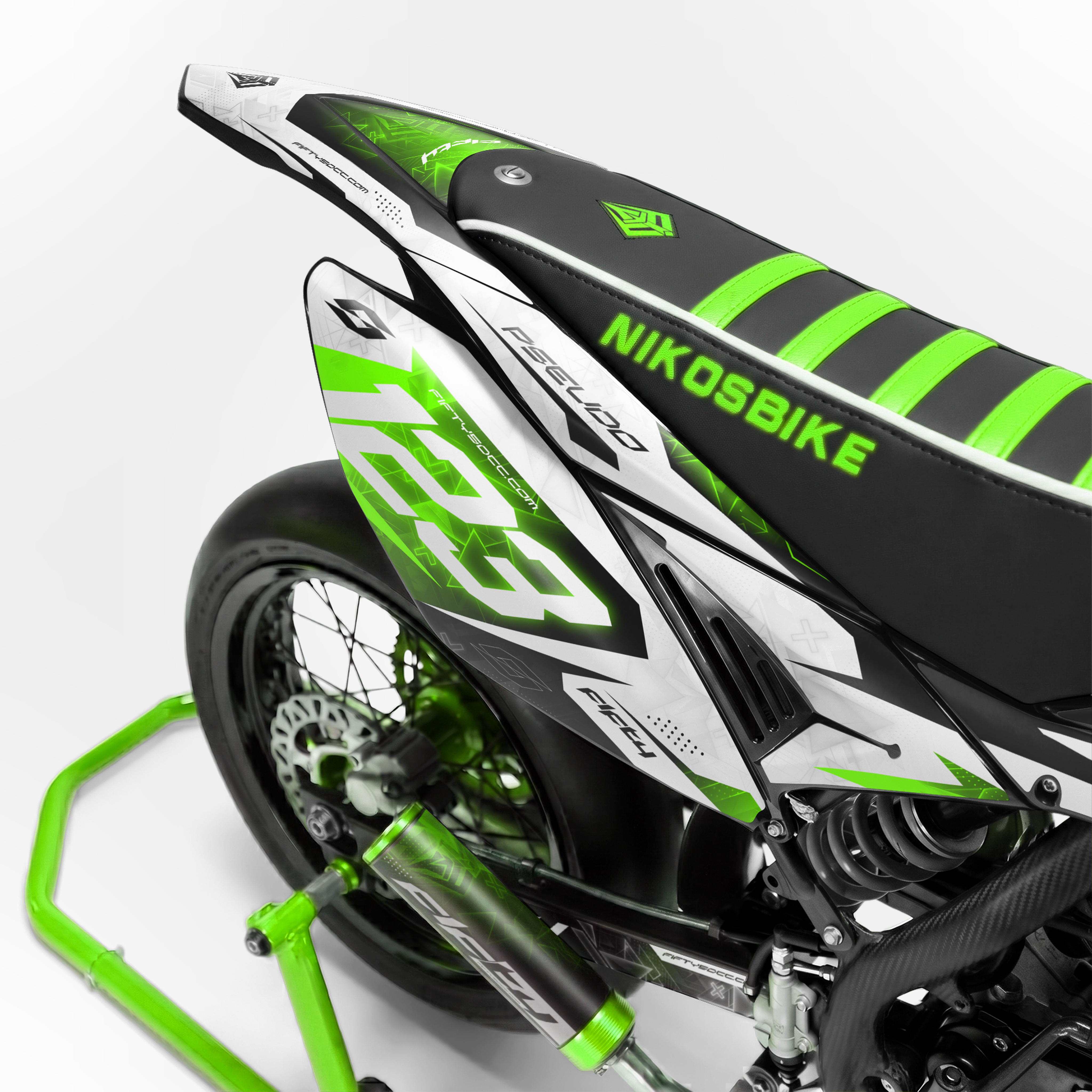Kit déco FIFTY Hyperpro Vert 50cc - arrière
