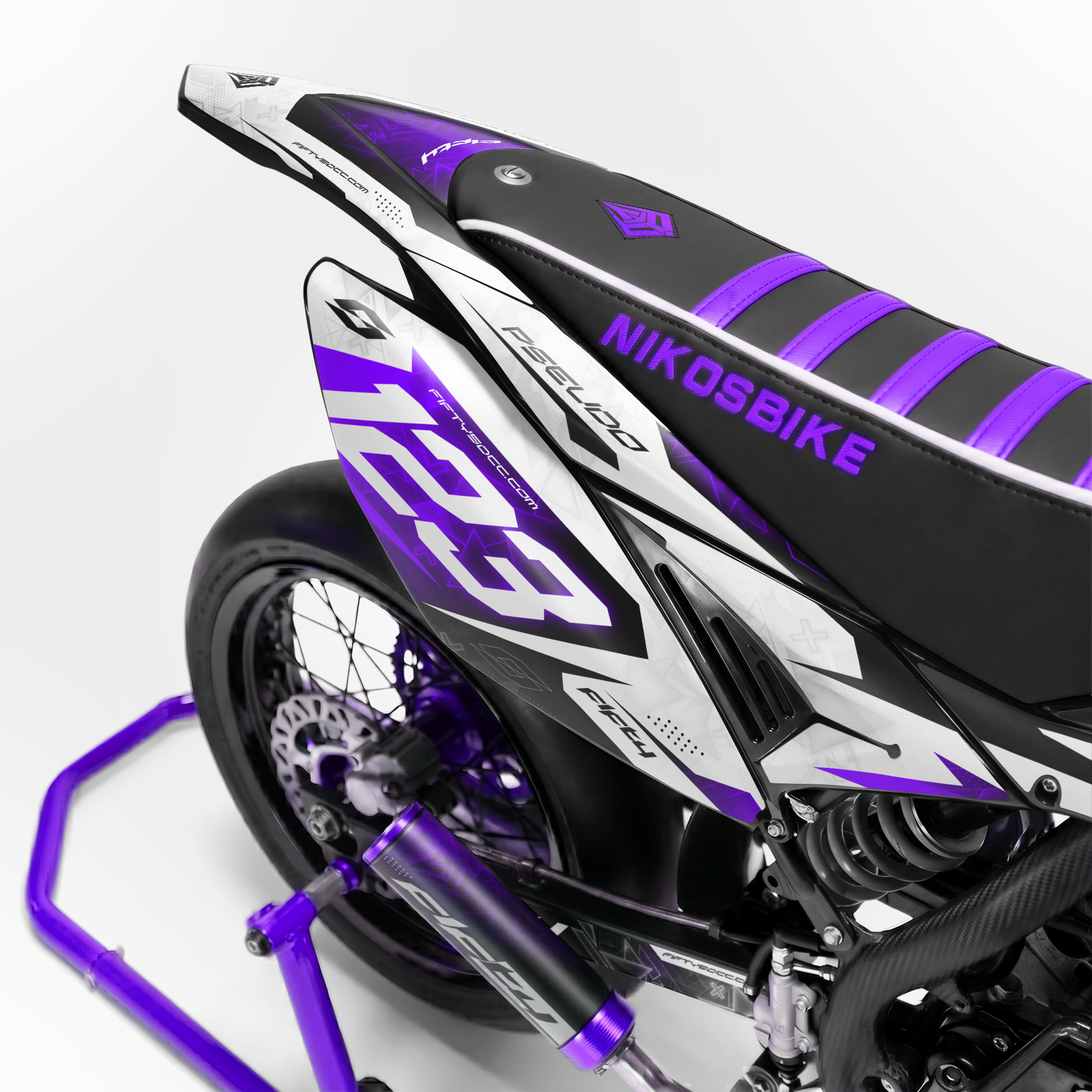 Kit déco FIFTY Hyperpro Violet 50cc - arrière