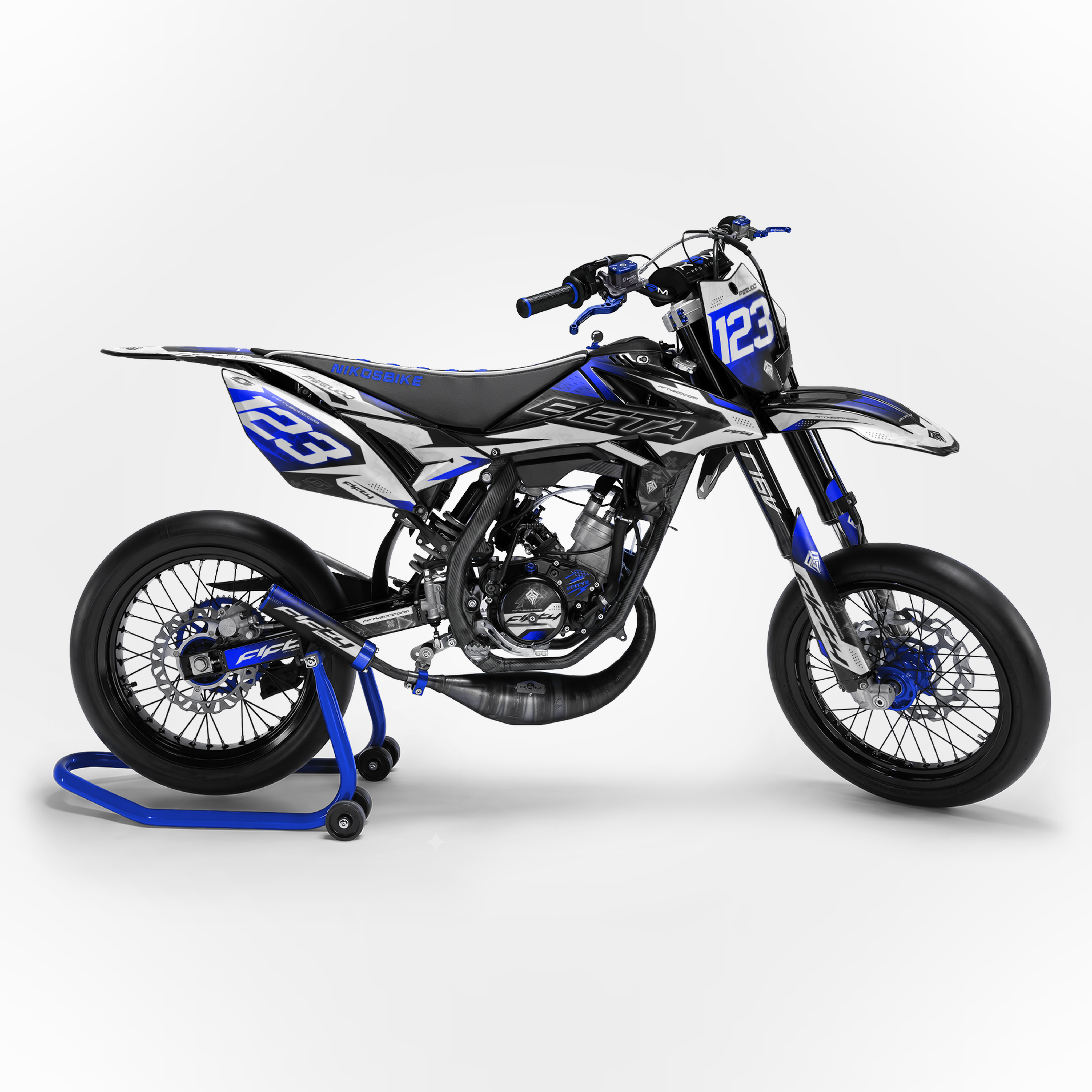 Kit déco FIFTY Hyperpro Bleu foncé 50cc - profil