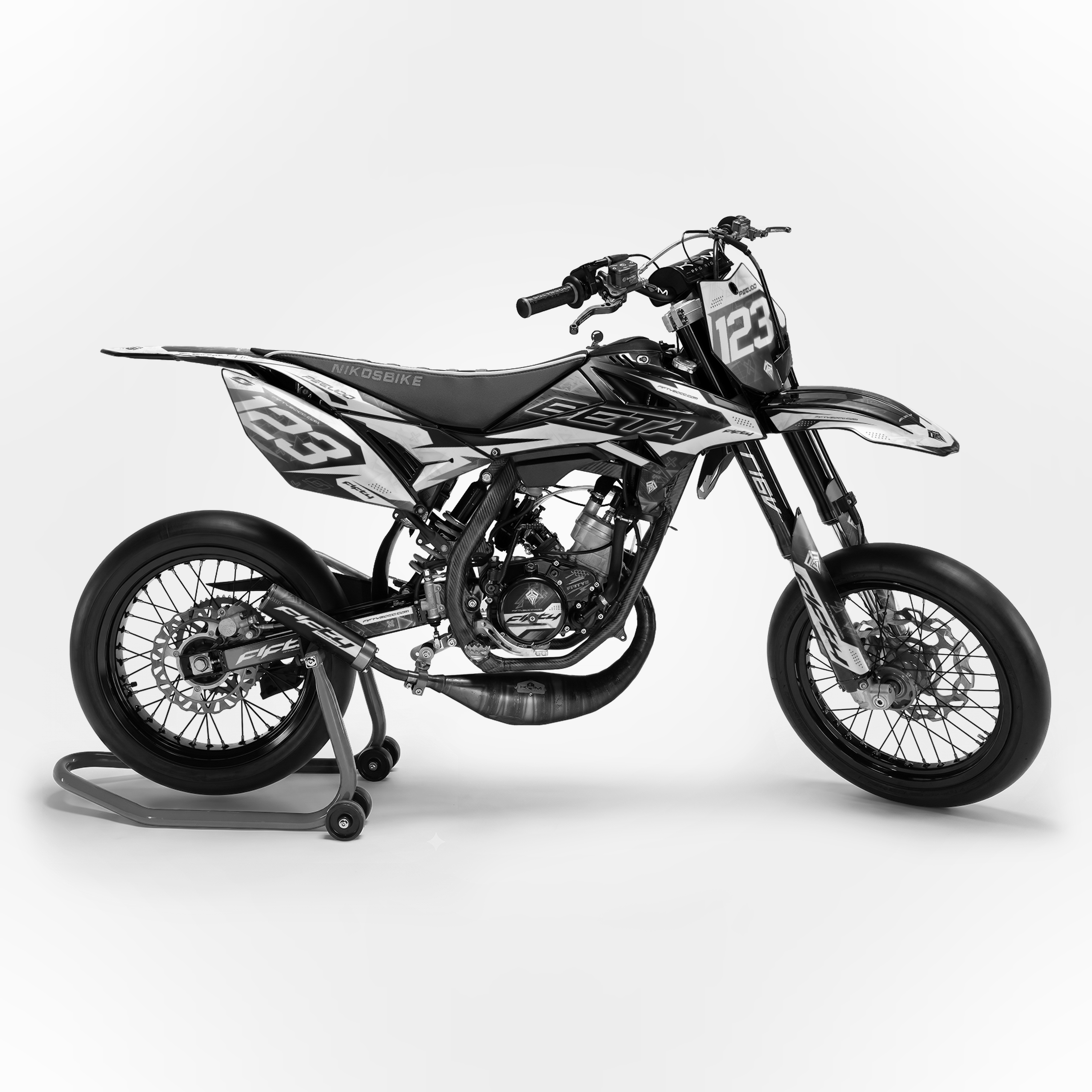 Kit déco FIFTY Hyperpro Gris 50cc - profil