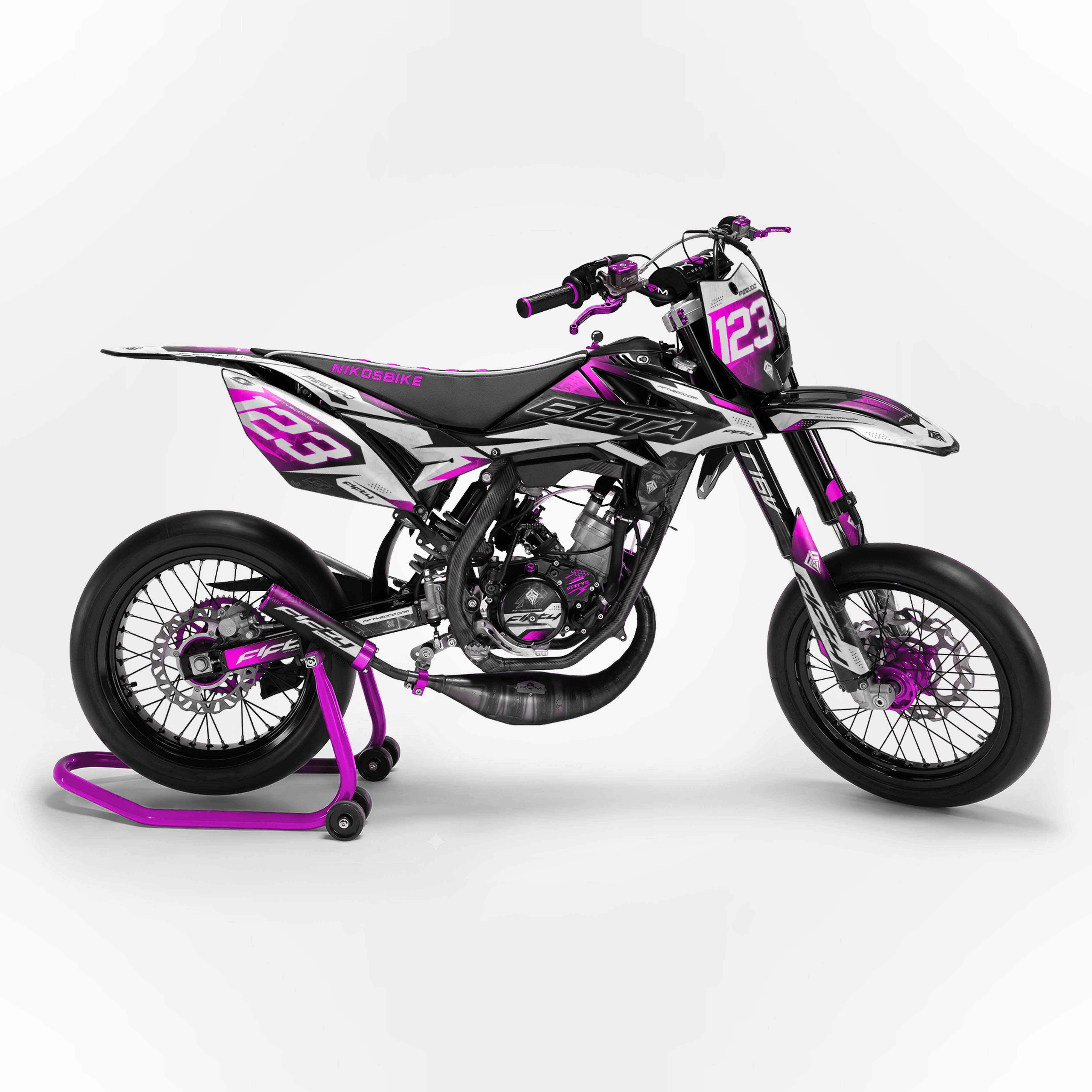 Kit déco FIFTY Hyperpro Rose 50cc - profil