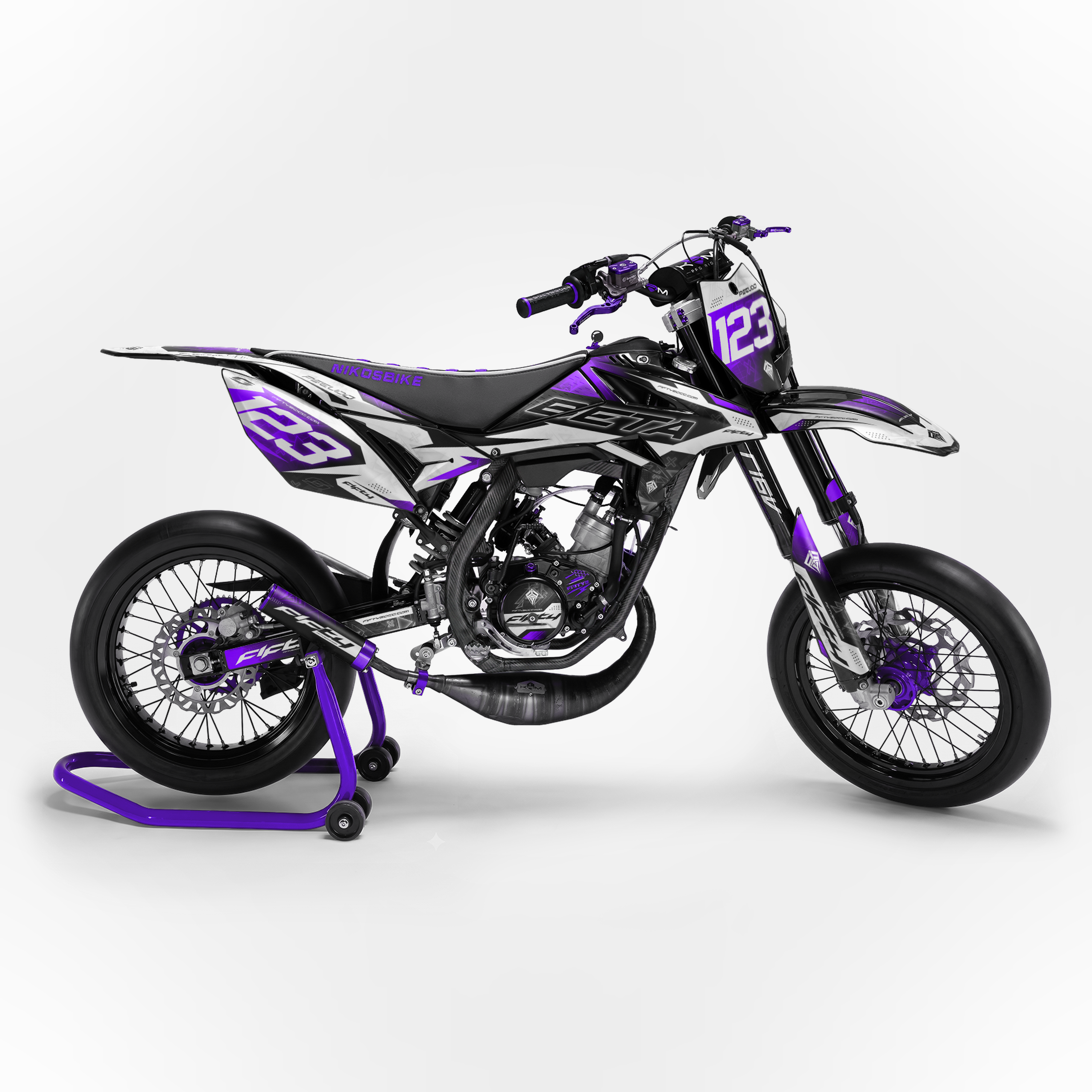 Kit déco FIFTY Hyperpro Violet 50cc - profil