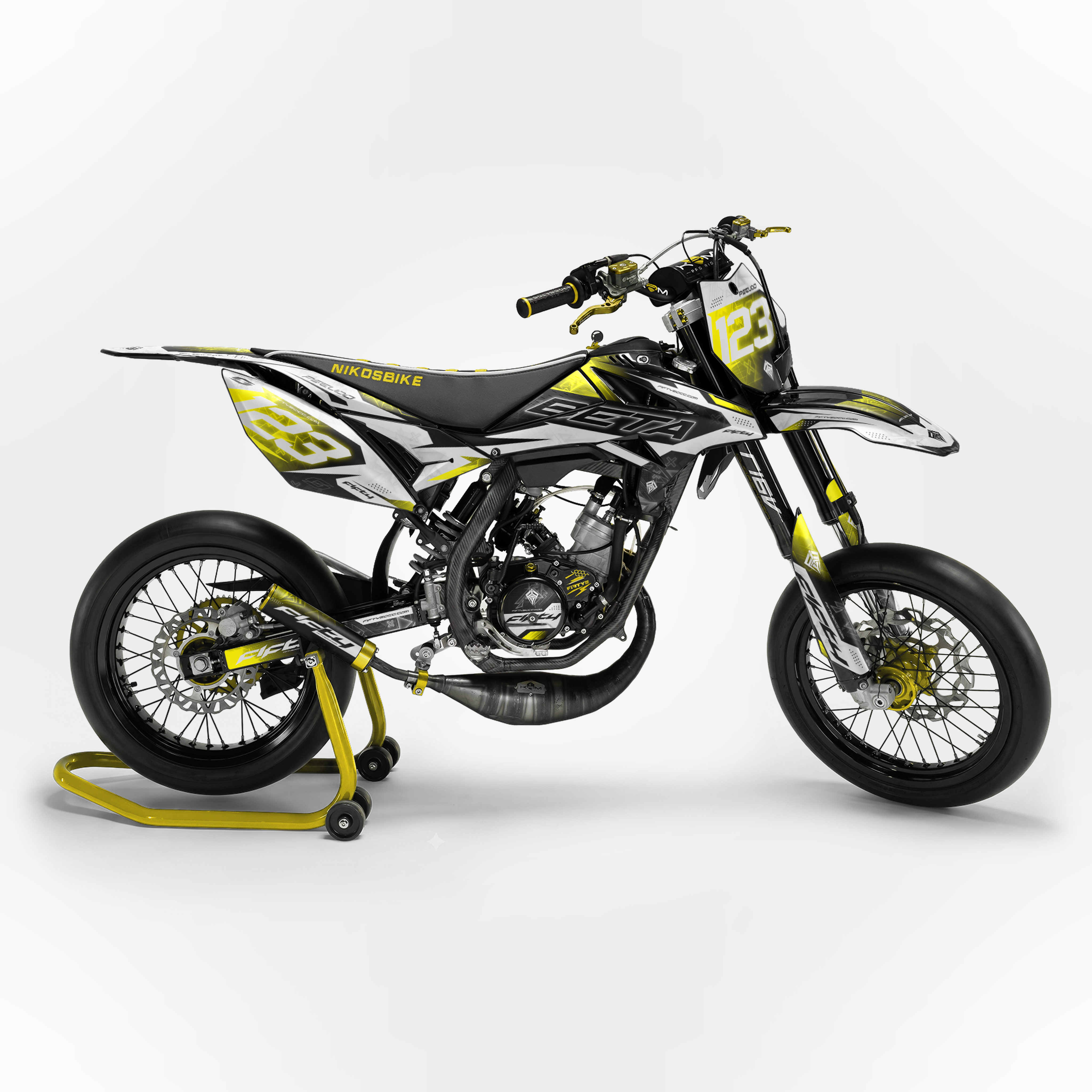Kit déco FIFTY Hyperpro Jaune 50cc - profil