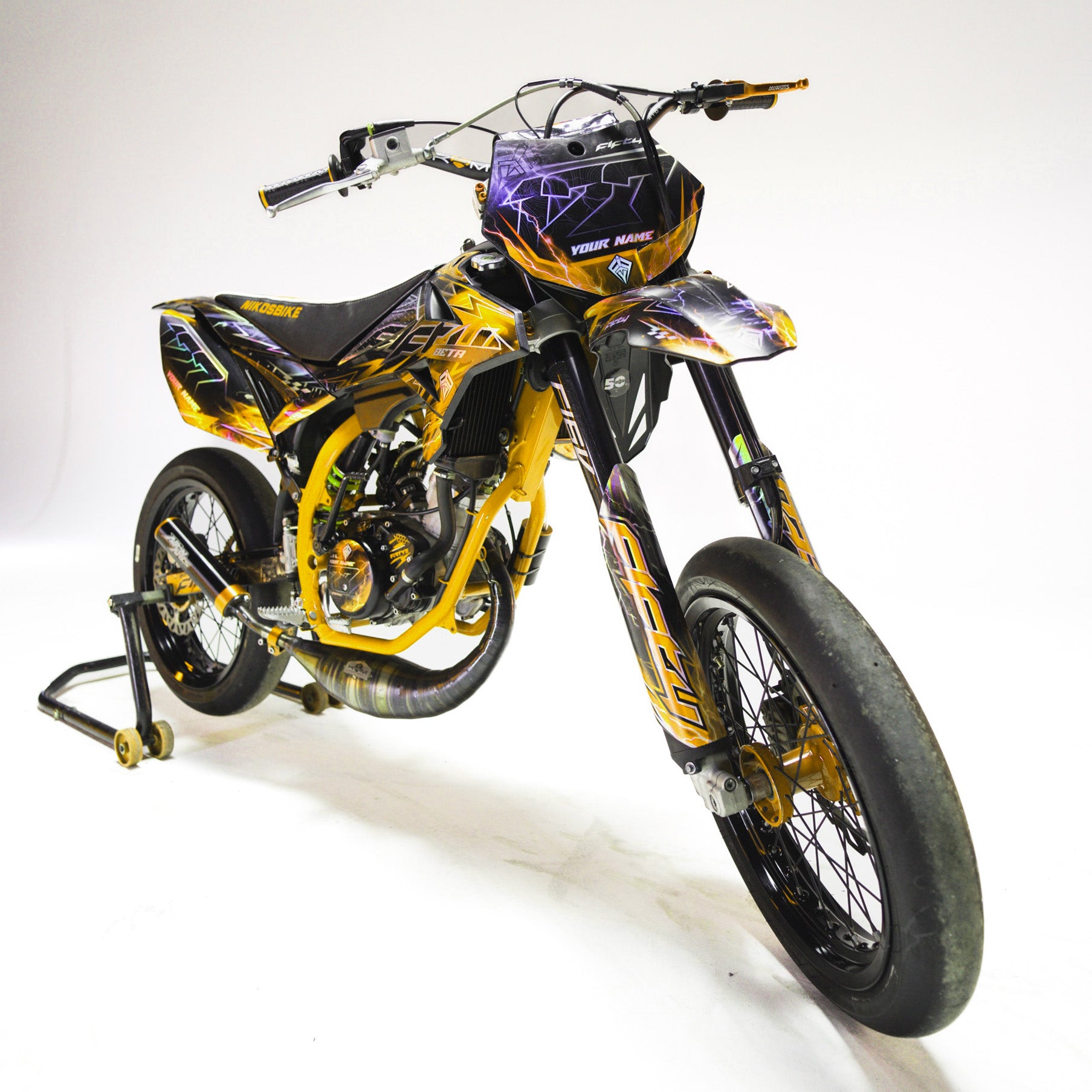 KIT DECO FIFTY RACING JAUNE PERSONNALISABLE