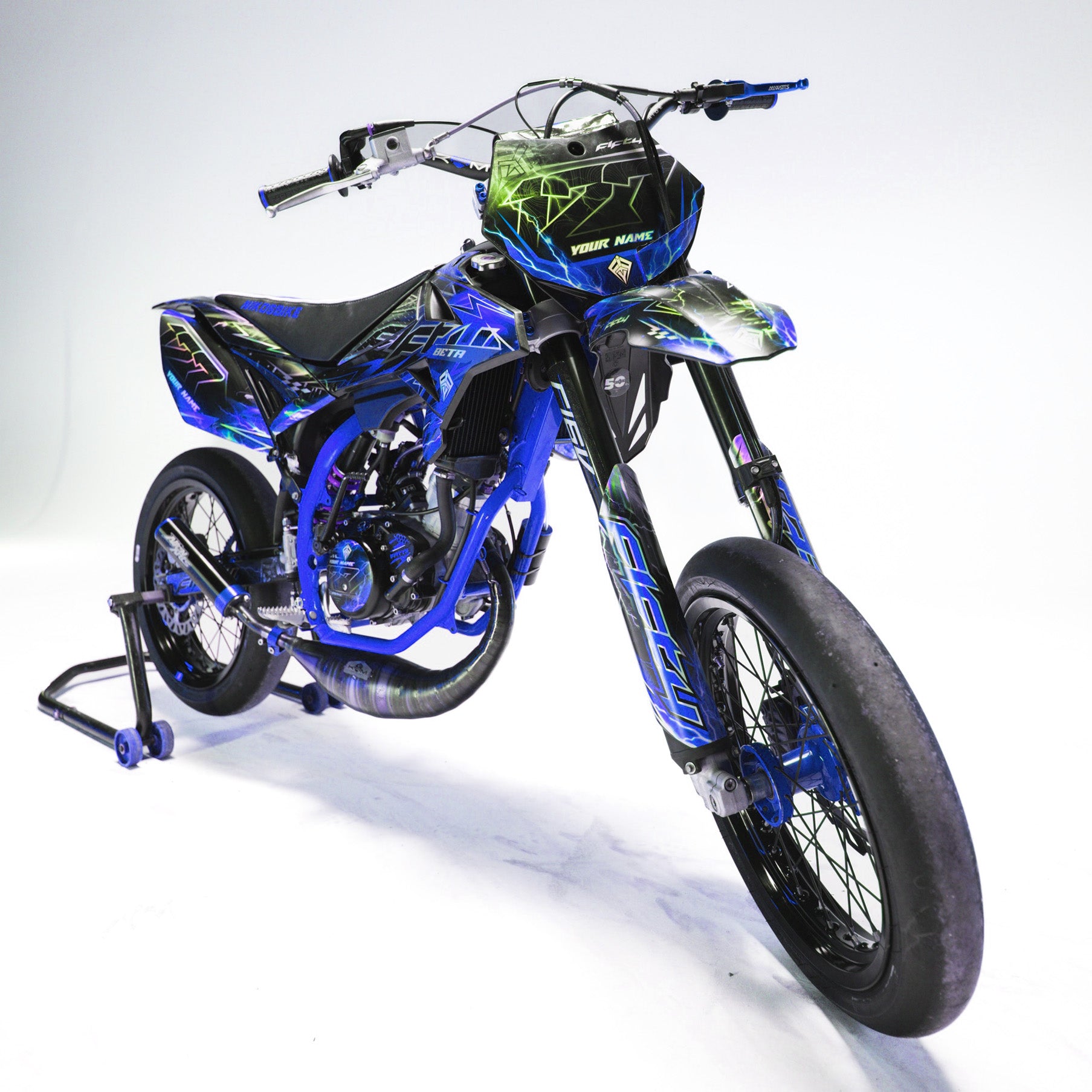 KIT DECO FIFTY RACING BLEU PERSONNALISABLE
