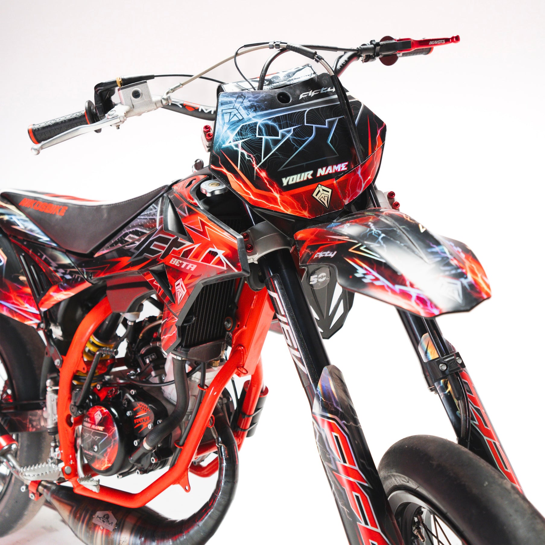 KIT DECO FIFTY RACING ROUGE PERSONNALISABLE