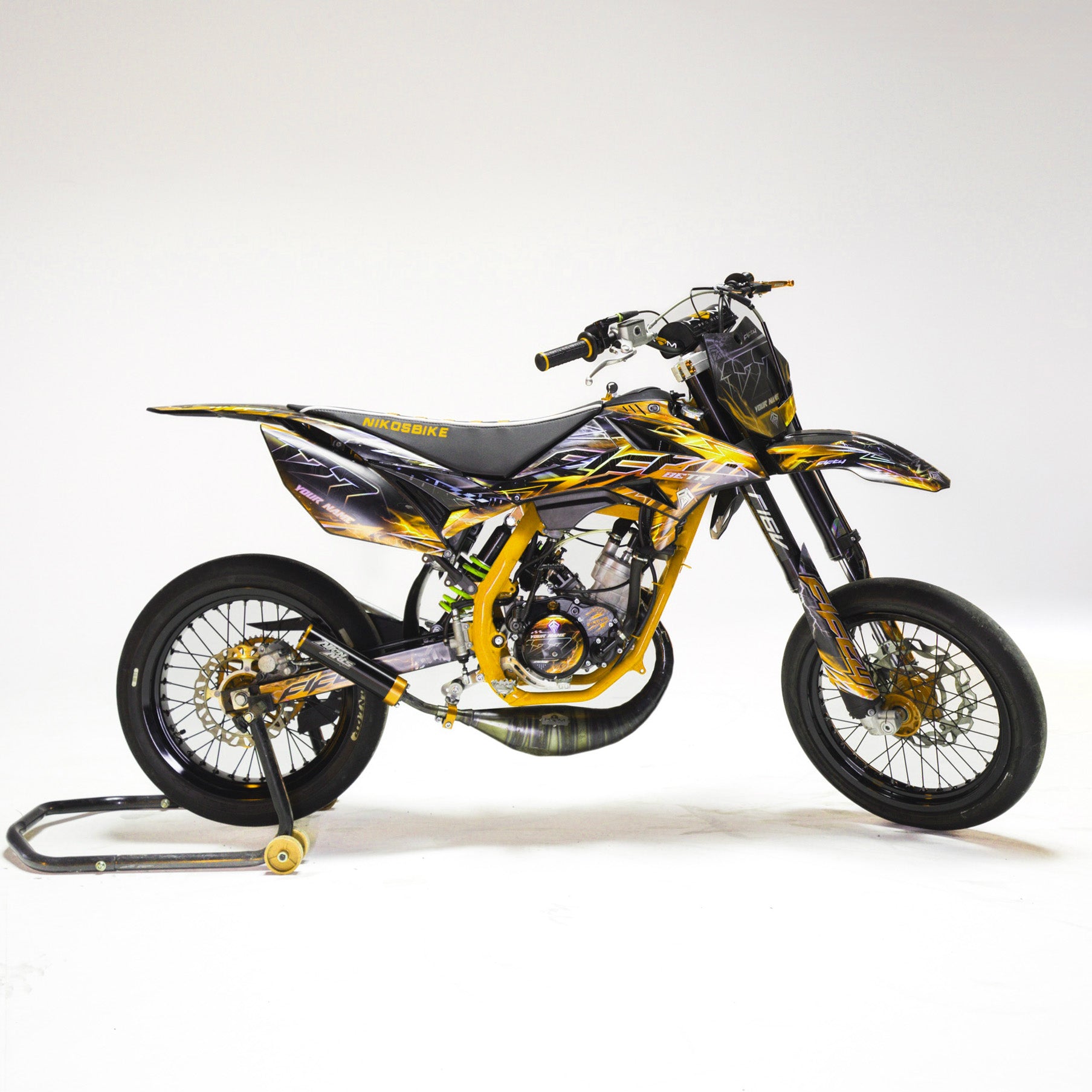 KIT DECO FIFTY RACING JAUNE PERSONNALISABLE